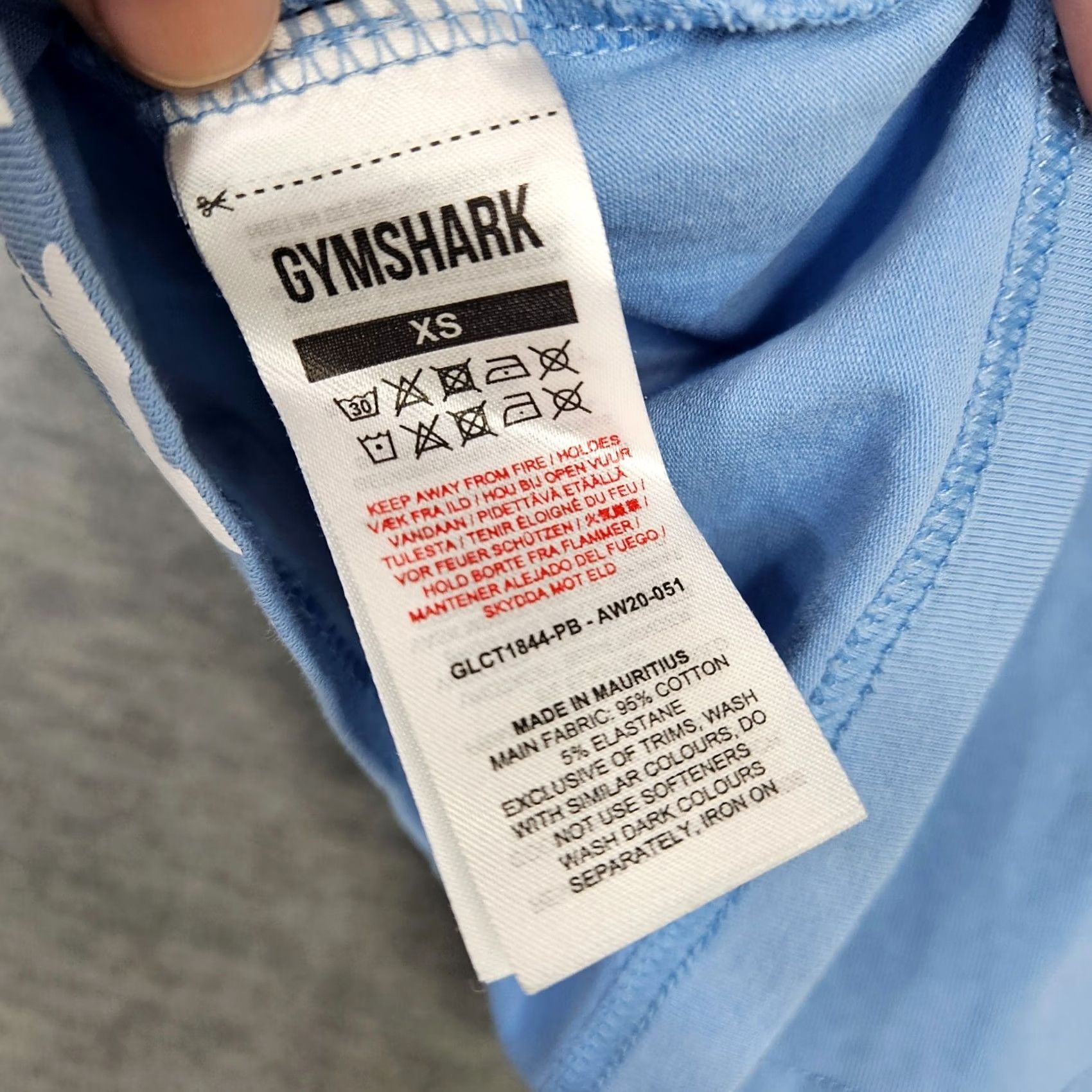 Gymshark Gymshark Fraction Cropped T-shirt Size XS Blue Short Sleeve Women's Size XS / US 0-2 / IT 36-38 - 5 Thumbnail