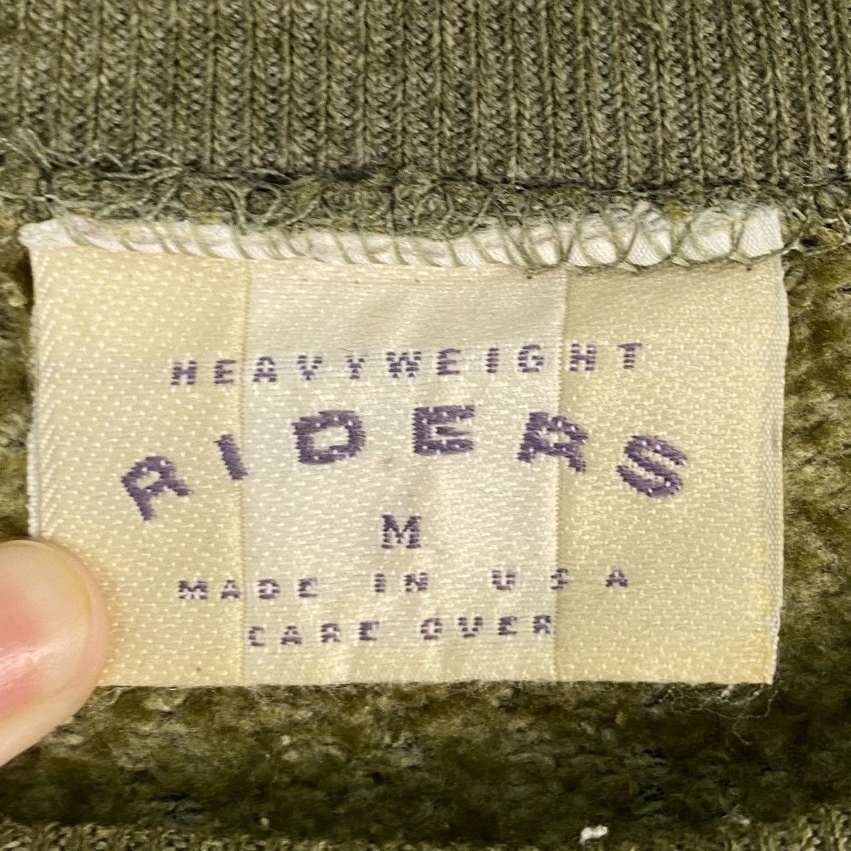 Designer × Vintage Vintage Rare IKIJI Crewneck fleece sweatshirt in dark olive Size US M / EU 48-50 / 2 - 7 Thumbnail
