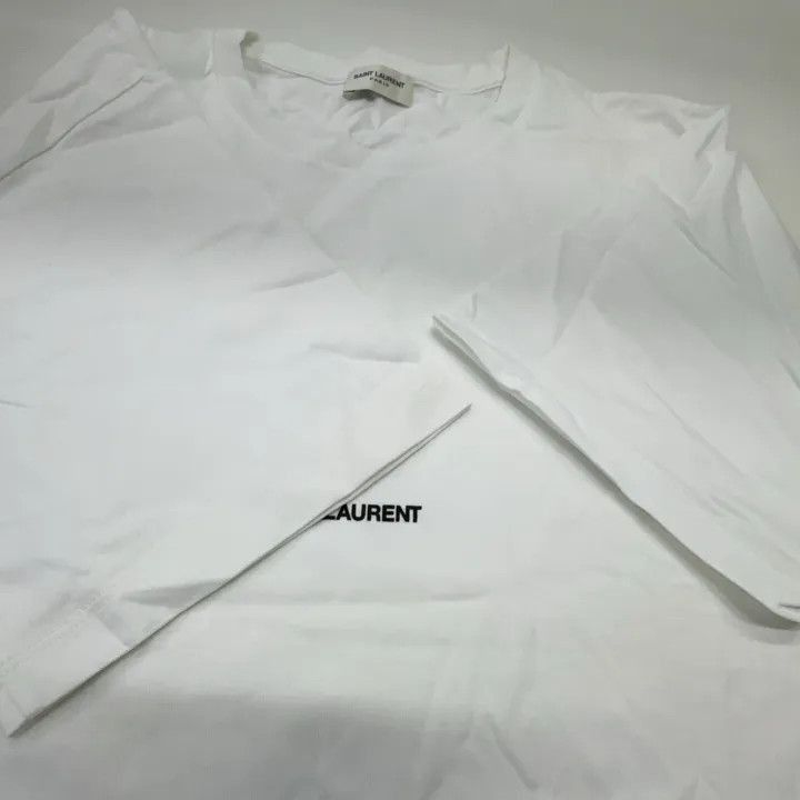 Saint Laurent Paris Saint Laurent SS21 Logo Cotton T-Shirt for Women -2507 Size L / US 10 / IT 46 - 4 Thumbnail