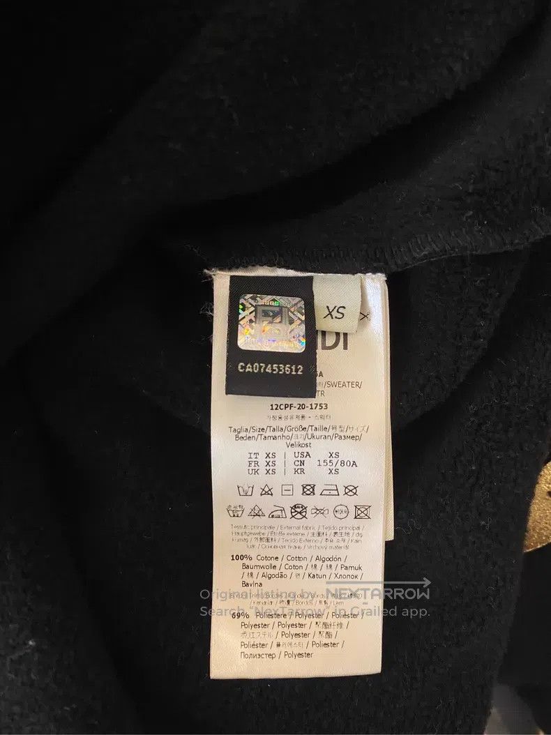 Fendi Fendi Glitter Logo Sweatshirt Size XS / US 0-2 / IT 36-38 - 2 Thumbnail