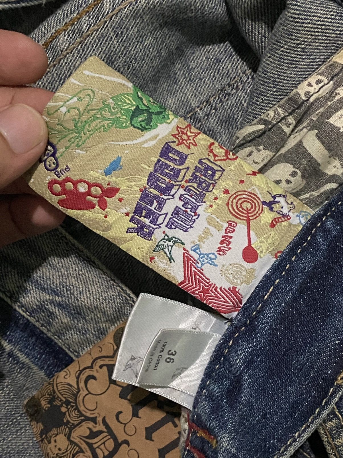 Artful Dodger ⚡️Baggy⚡️Artful Dodgers Distressed Blue Wash Streetwear Jeans Size US 36 / EU 52 - 21 Thumbnail