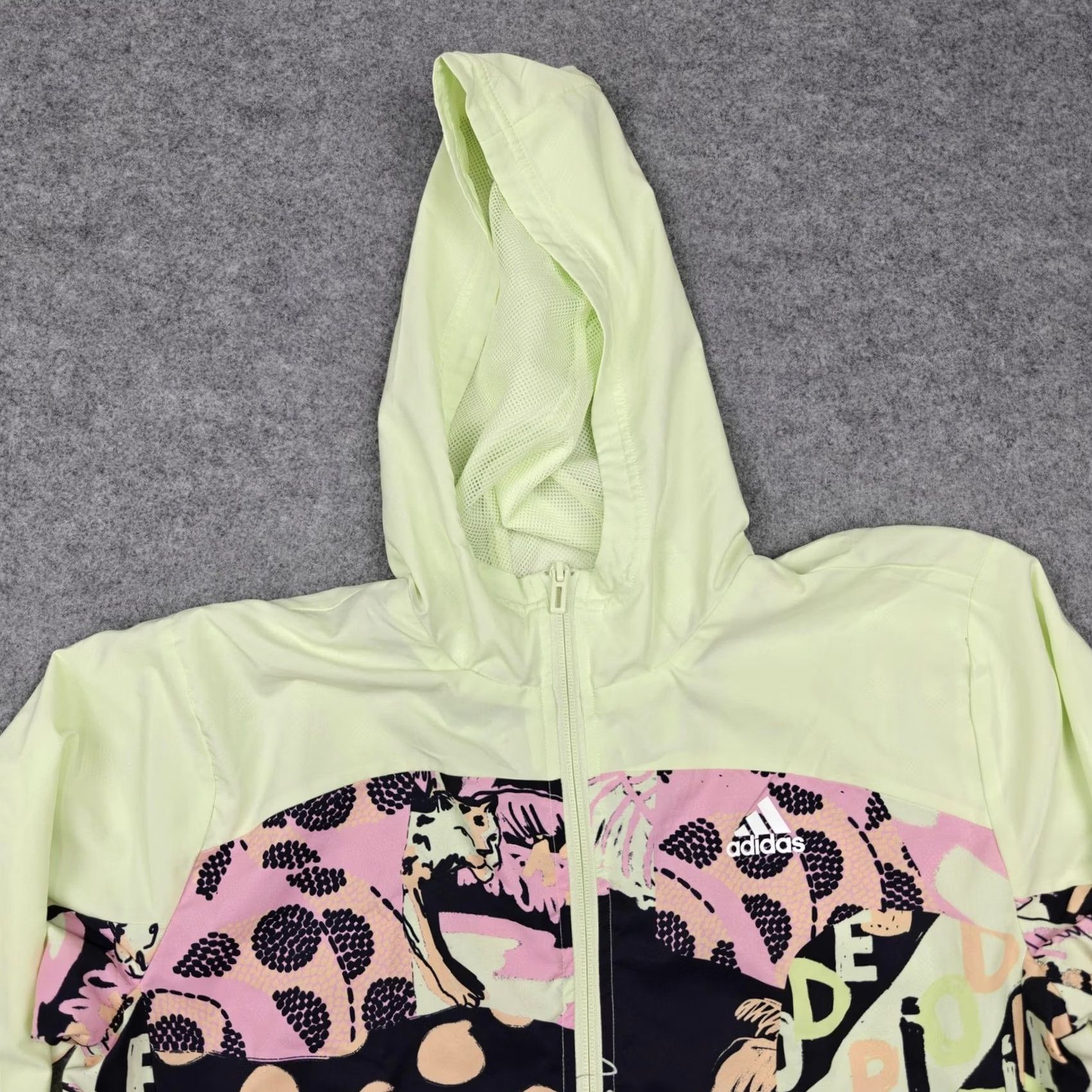 Adidas Adidas Farm Rio Jacket Womens M Hooded Tropical Windbreaker Zip Multicolor Size M / US 6-8 / IT 42-44 - 2 Thumbnail
