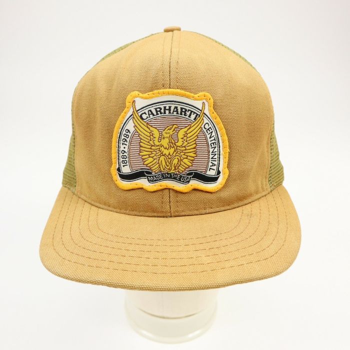 Carhartt Vtg 80s Carhartt Centennial Trucker Cap Hat 188989 Canvas