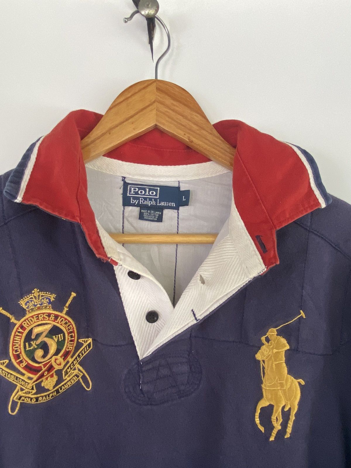 Polo Ralph Lauren Polo Ralph Lauren County Riders Jockey Club L/Sleeve Shirt Size US L / EU 52-54 / 3 - 14 Thumbnail