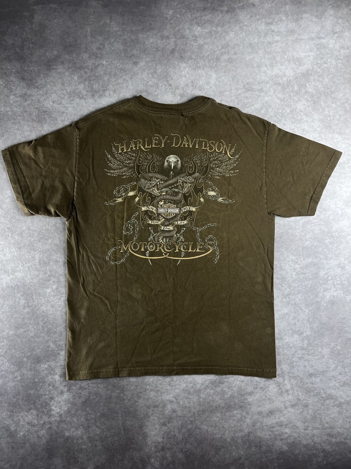 Harley Davidson Harley Davidson Motorcycles Shirt Beefy-T Brown Graphic L Size US L / EU 52-54 / 3 - 2 Thumbnail