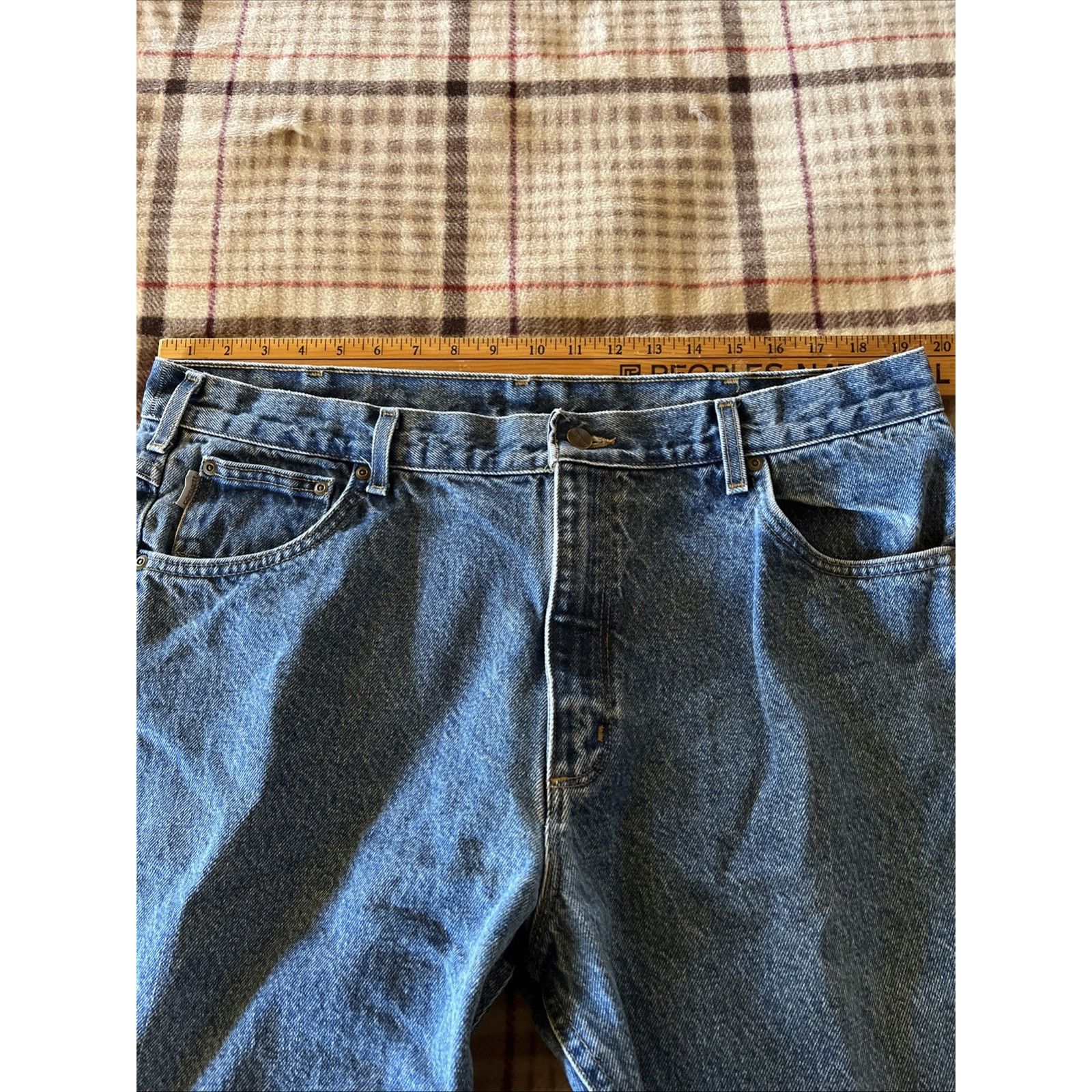 Carhartt Carhartt Jeans Mens 40x28 Blue Relaxed Fit Denim Cotton Work Size US 40 / EU 56 - 4 Thumbnail