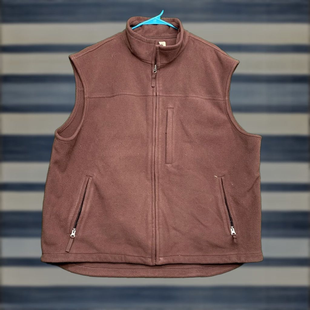 Duluth Trading Company Duluth Trading Co Vest Mens 2XL Brown Fleece Full Zip Collared Pockets Workwear Outdoor Casual Zip Vest Size US XXL / EU 58 / 5 - 1 Thumbnail