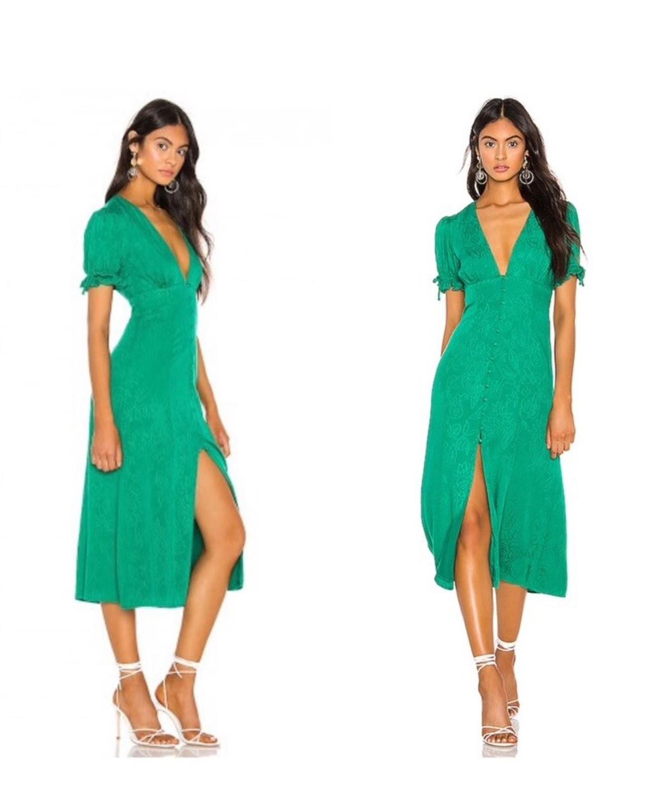 Other Revolve Privacy Please Leandra Button Up Midi Dress Green Size M / US 6-8 / IT 42-44 - 1 Thumbnail