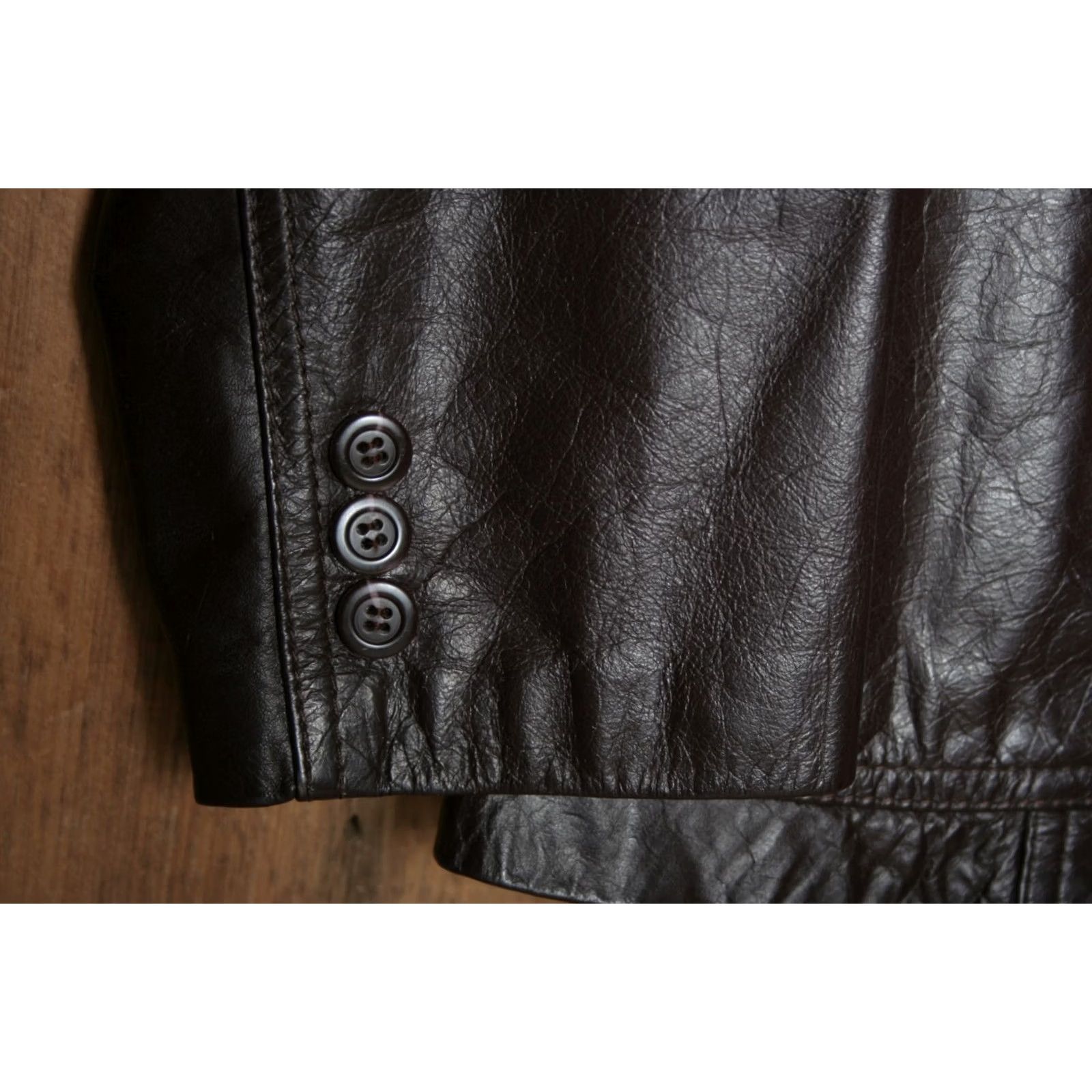 Vintage VINTAGE Opera Leather 2-Button Blazer Womens Sz. L Burgundy Dark Measurements 90s Heads up Size L / US 10 / IT 46 - 4 Thumbnail