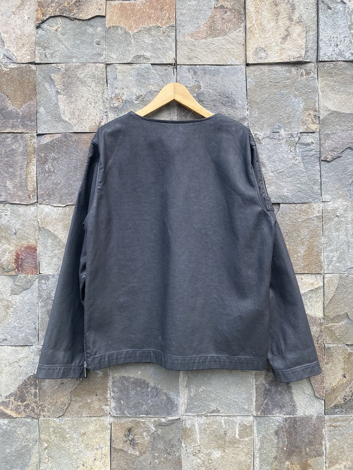 Dries Van Noten AW13 Dries Van Noten Waxed Denim Zip Sweater Size US L / EU 52-54 / 3 - 2 Thumbnail
