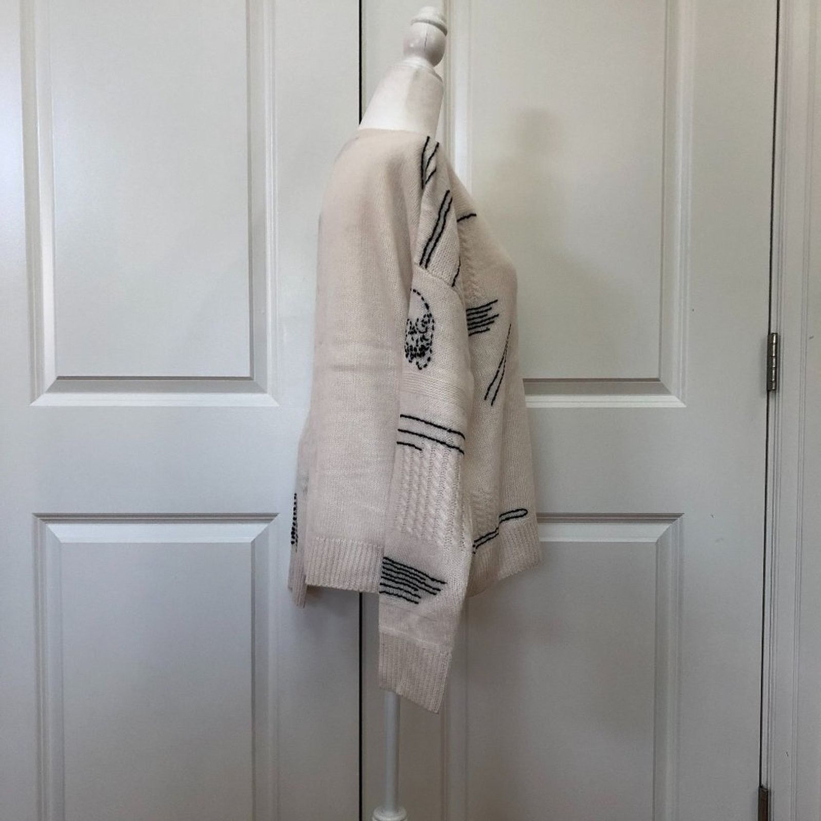 360Cashmere Skull Cashmere White Paxon Cashmere Sweater - 360 Cashmere Size S / US 4 / IT 40 - 3 Thumbnail