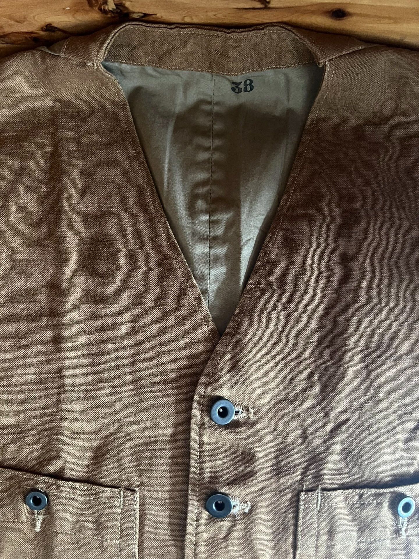 Mister Freedom Mister Freedom Vintage Cotton Linen Orange Workwear Vest Size US M / EU 48-50 / 2 - 9 Thumbnail