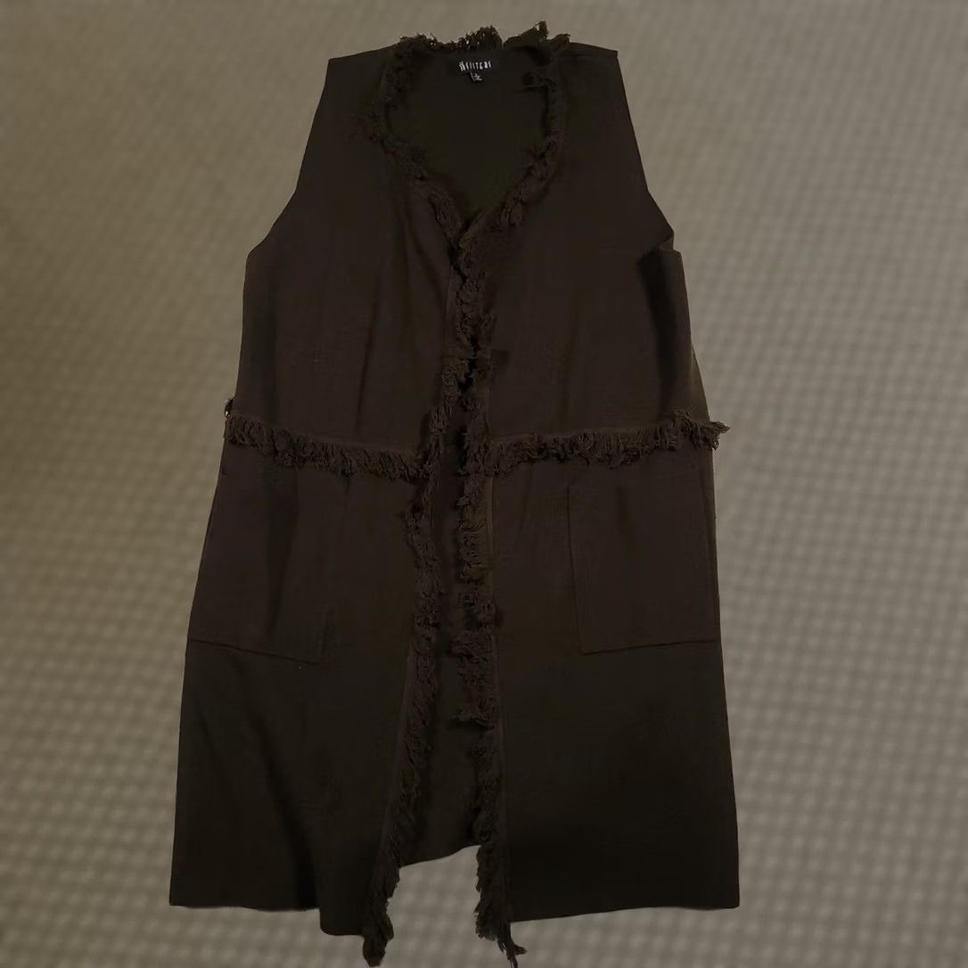 Vintage VINTAGE II Sisters Two Sisters Duster Cardigan Sweater Sleeveless L Green Pockets 90s Bohemian Womens Mens? Size L / US 10 / IT 46 - 1 Thumbnail