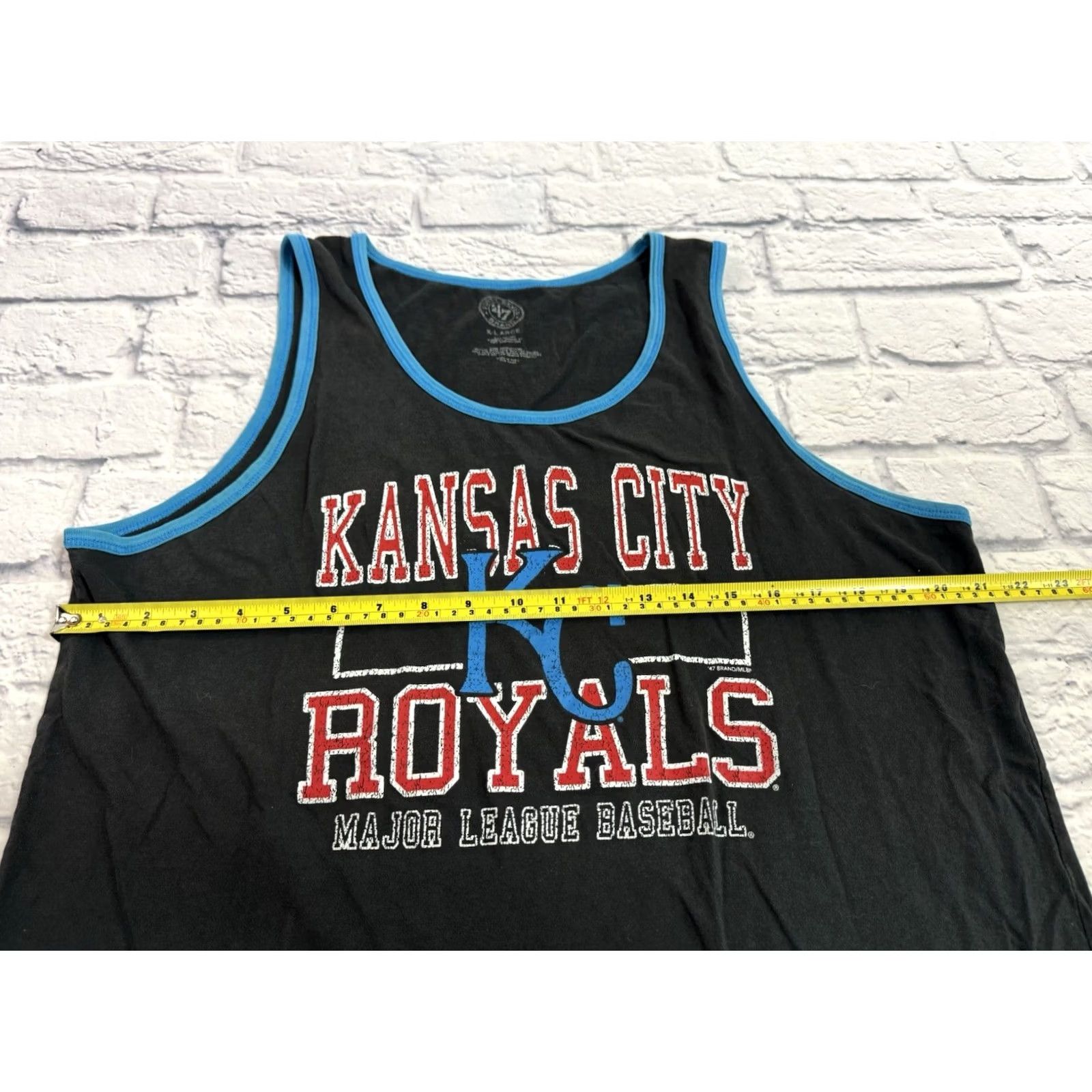 MLB Forty Seven KC Kansas City Royals MLB Black Blue Tank Top Mens XL EUC T-Shirt Brand Forty Seven Size US XL / EU 56 / 4 - 5 Thumbnail
