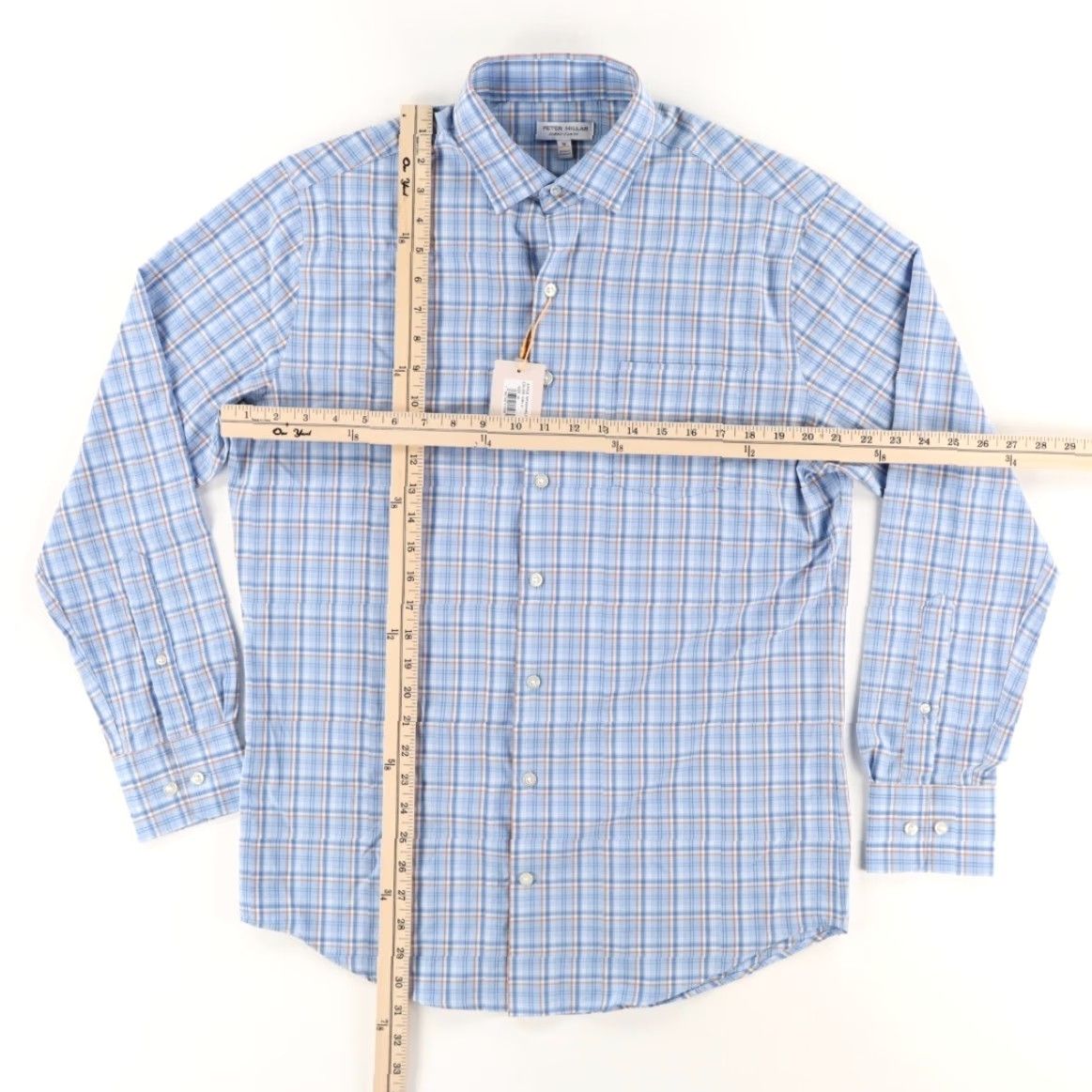 Peter Millar Peter Millar Shirt Vick Performance Poplin Plaid Button Up Blue Men's M Size US M / EU 48-50 / 2 - 3 Thumbnail