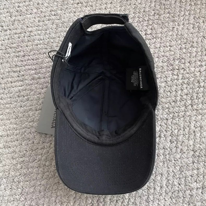Balenciaga Balenciaga Black Embroidered CREW Small Logo Cap 2501-Nexta Size ONE SIZE - 4 Thumbnail