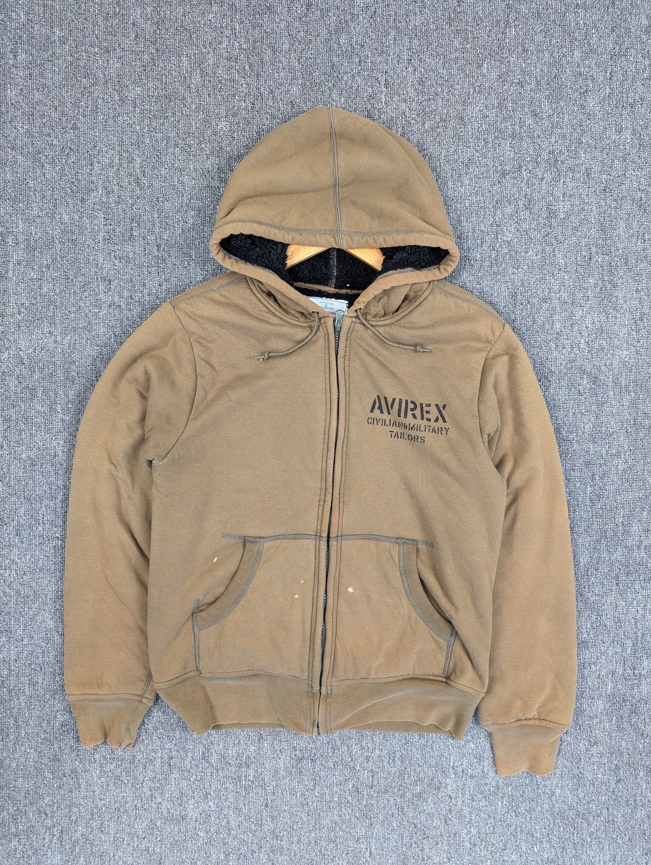 Avirex Avirex U.S.A Distressed Sherpa Lined Hoodie Zipper Size US M / EU 48-50 / 2 - 1 Thumbnail