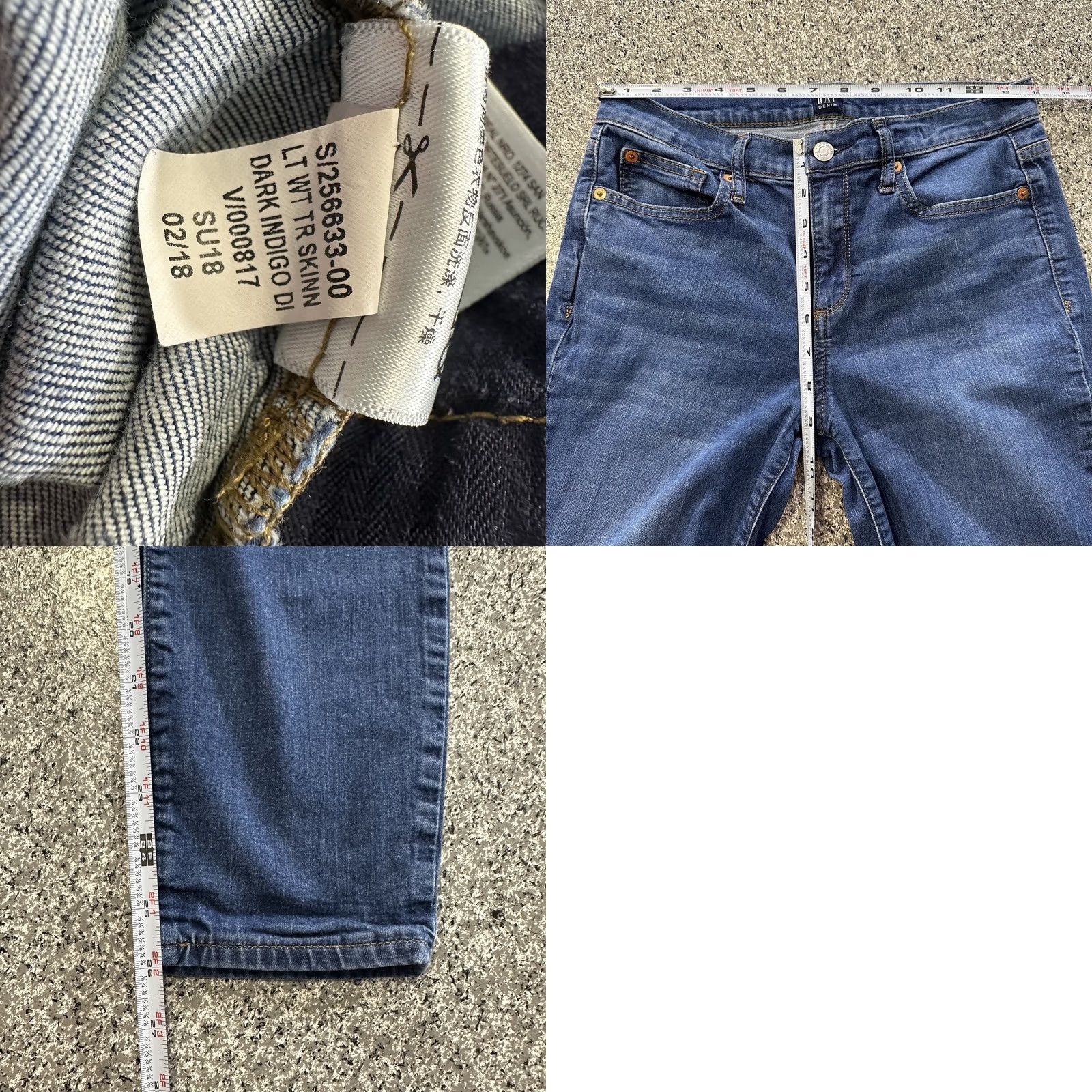 Gap Gap Jeans Womens 28x26 Skinny Stretch Denim 5-Pocket Blue Size 28" / US 6 / IT 42 - 8 Thumbnail