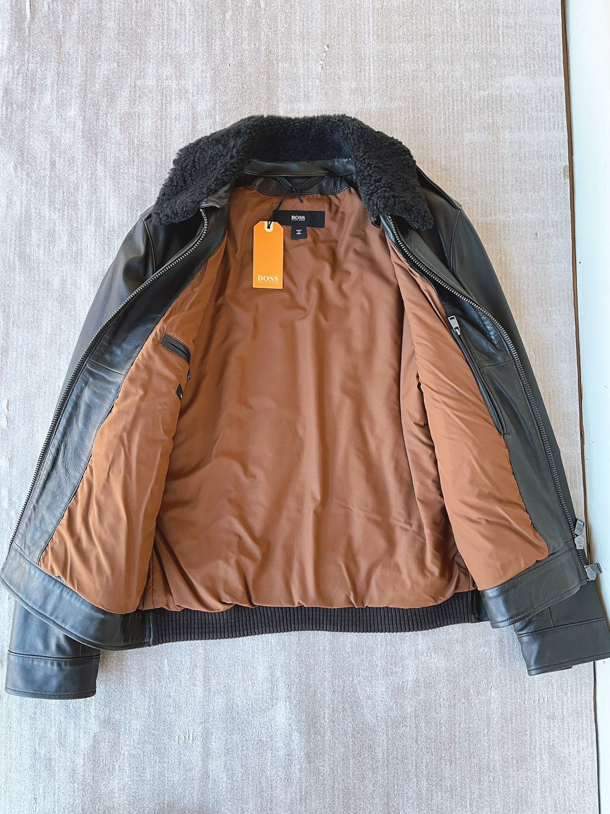 Hugo Boss Boss Pilot Leather Jacket Size US M / EU 48-50 / 2 - 2 Thumbnail