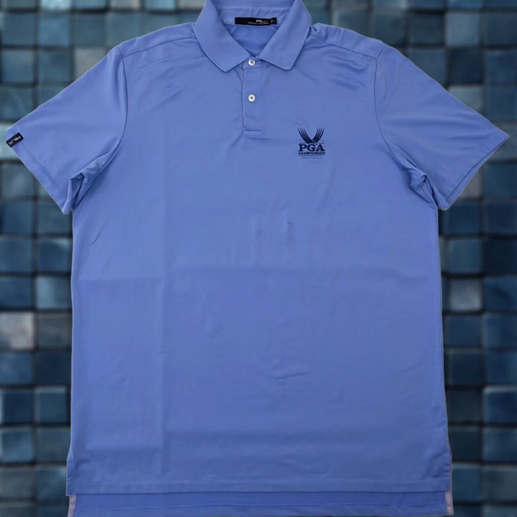 RLX Ralph Lauren RLX Ralph Lauren Polo Shirt Men L PGA 2014 Valhalla Embroidered Performance Blue Short Sleeve Polo Mens Size US L / EU 52-54 / 3 - 1 Thumbnail