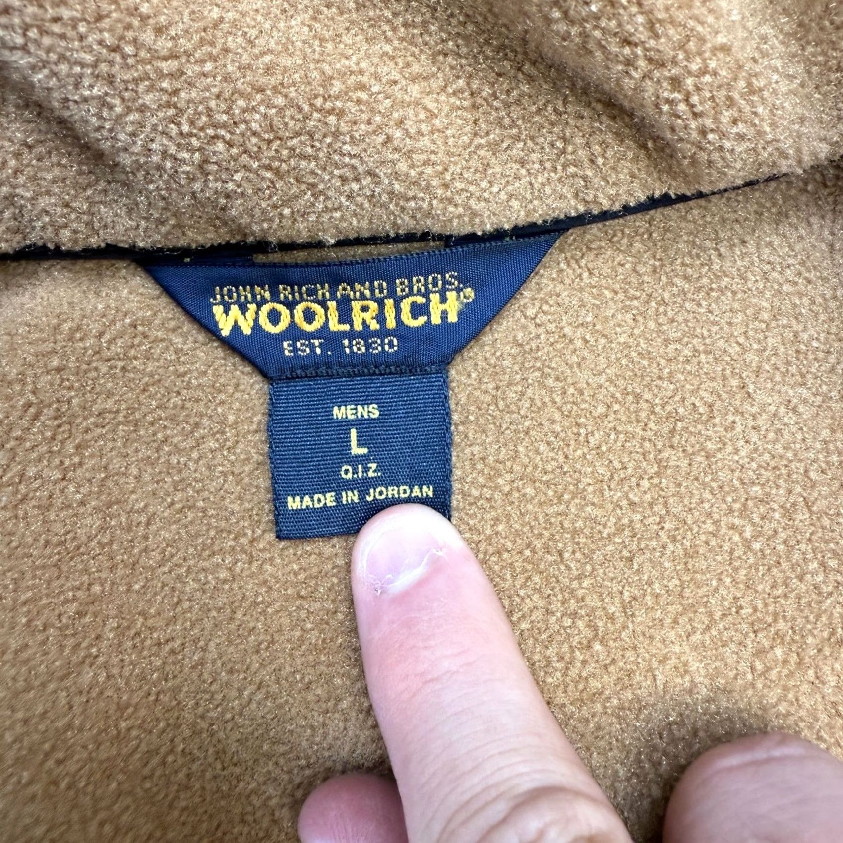 Vintage VINTAGE Woolrich Vest Mens Large Carmel Brown Fleece Full Zip Lightweight Outdoors Gorp Size US L / EU 52-54 / 3 - 5 Thumbnail