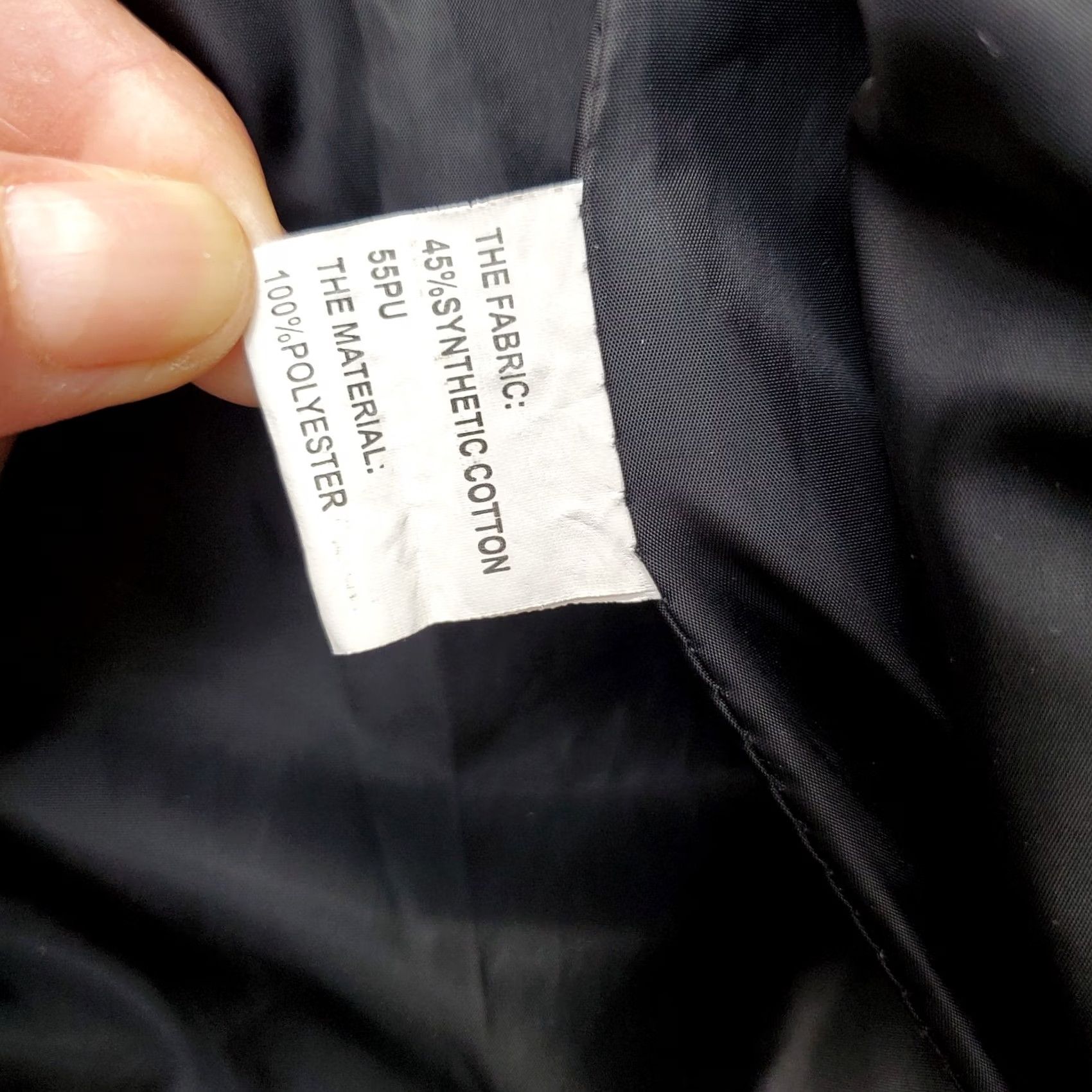 Vintage Springrain Womens Size M Black Hooded Full Zip Faux Leather Bomber Jacket, Pocket, Short Length, Zip, Casual Outerwear 90s Theme? Size M / US 6-8 / IT 42-44 - 6 Thumbnail