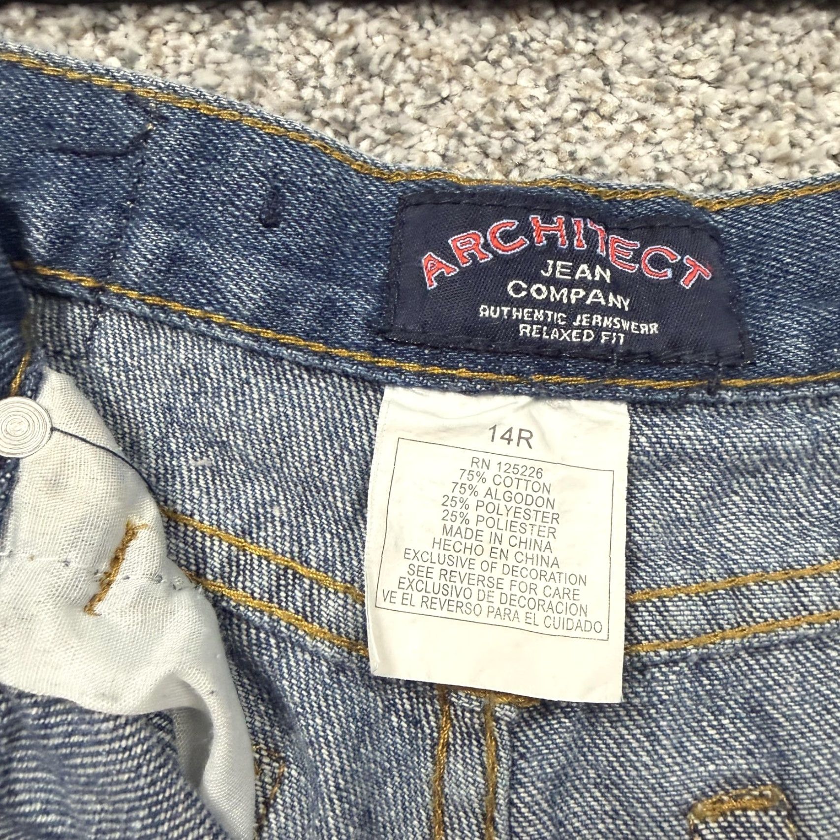 Architect VTG Architect Jeans Womens 14R 26x25.5 Blue Relaxed Fit Straight Leg Denim Size 36" / US 14 / IT 50 - 7 Thumbnail