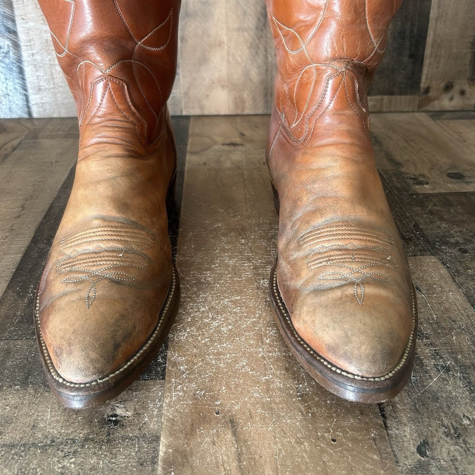 Vintage Hondo Vintage Good Year Sole Western Cowboy Boots Mens 13 D Size US 13 / EU 46 - 9 Thumbnail