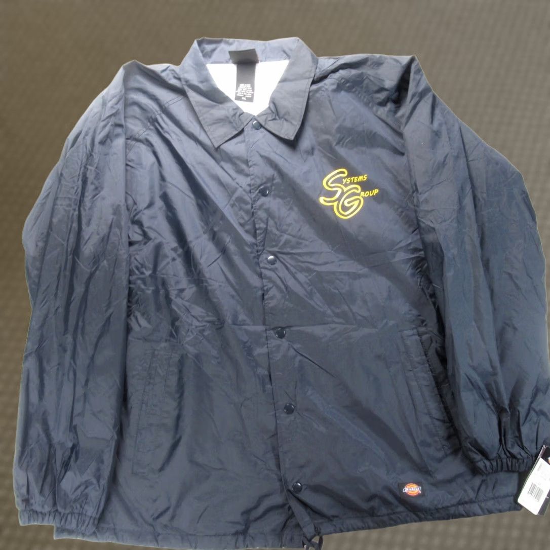 Dickies Dickies Work Nylon Jacket Men 2XL Blue SG Logo Collared Snap Front Rain Coat Windproof Waterproof Jacket Mens Size US XXL / EU 58 / 5 - 1 Thumbnail