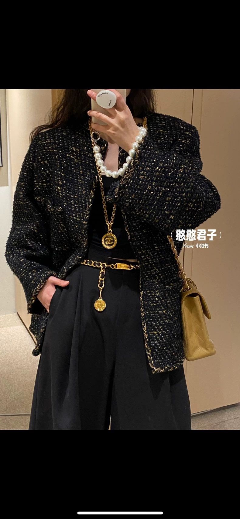 Chanel Chanel 19 Egyptian black gold silhouette glazed buckle wove Size XXS / US 00 / IT 34 - 9 Thumbnail