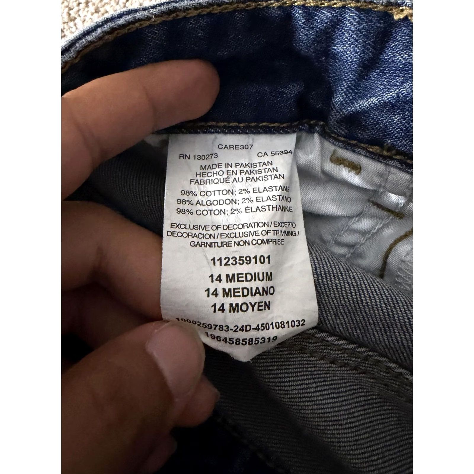 Lee Lee Jeans Womens 14 Blue Medium Wash Straight Classic Fit Stretch Denim 38x26 Size 36" / US 14 / IT 50 - 7 Thumbnail