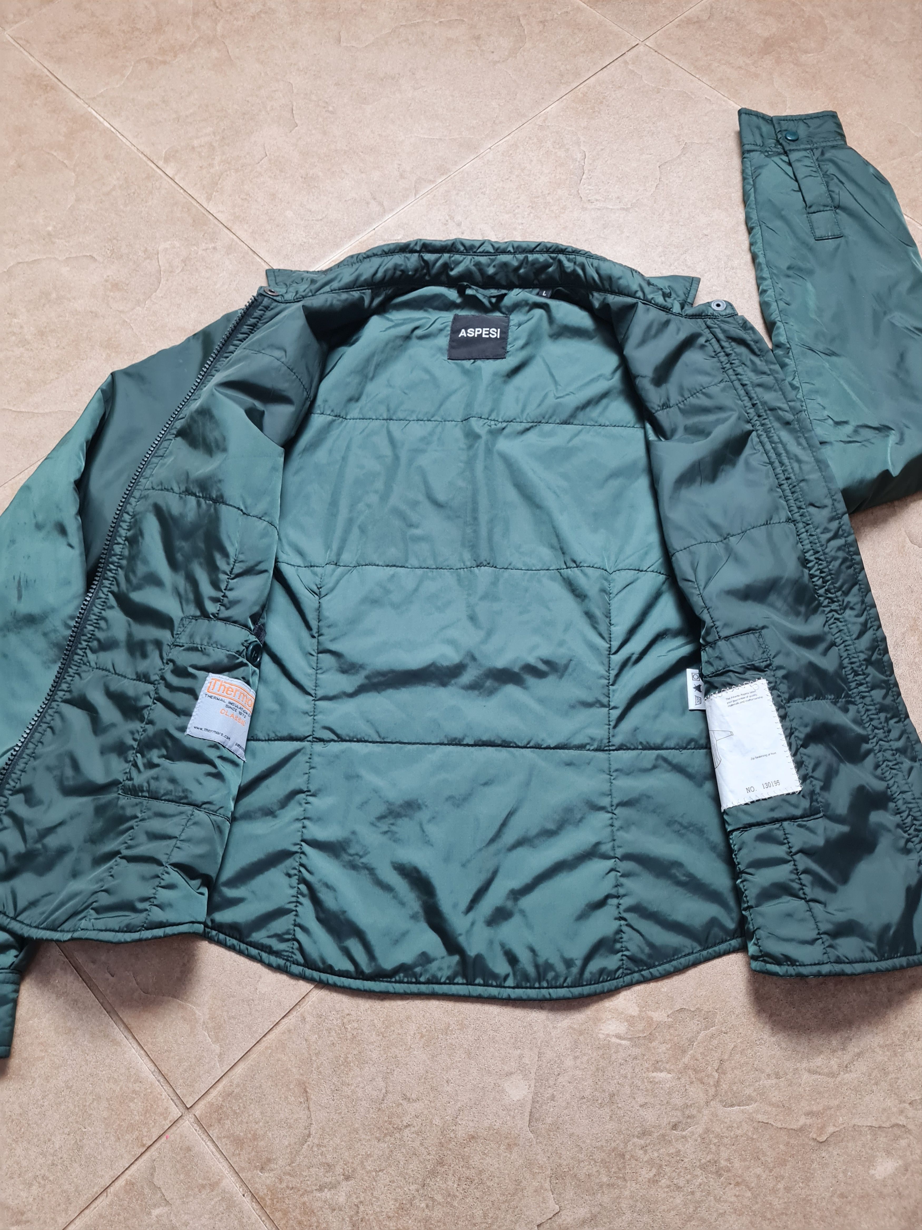 Aspesi ASPESI Women's Dark Green Nylon Jacket Full Zip Windbreaker Size L / US 10 / IT 46 - 15 Thumbnail