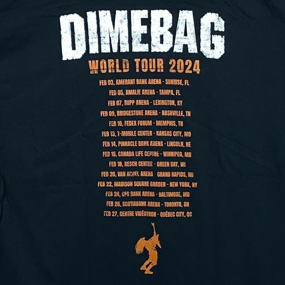 Band Tees Pantera Dimebag RIP 2024 World Tour Dates Heavy Metal Tee XL Size US XL / EU 56 / 4 - 4 Thumbnail