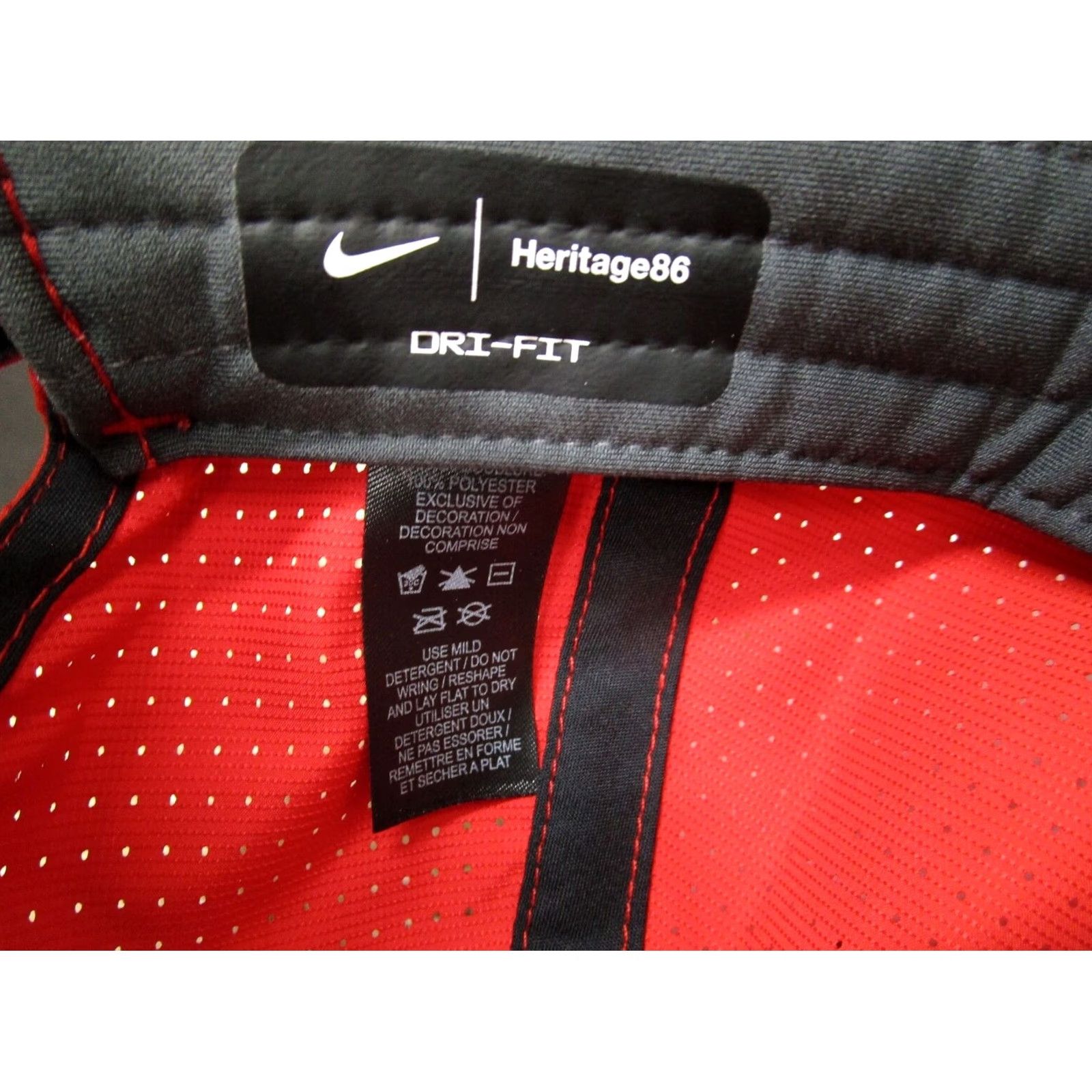 Nike Nike Paris Olympics Strap Back Hat Men Adjustable Red Baseball Cap- Heritage 86 Size ONE SIZE - 6 Thumbnail