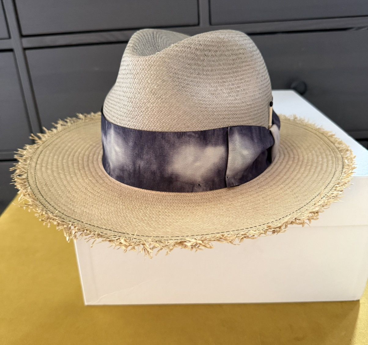 Nick Fouquet Nick Fouquet x Borsalino distressed Panama hat, sz 58/7 1/4 Size ONE SIZE - 1 Thumbnail
