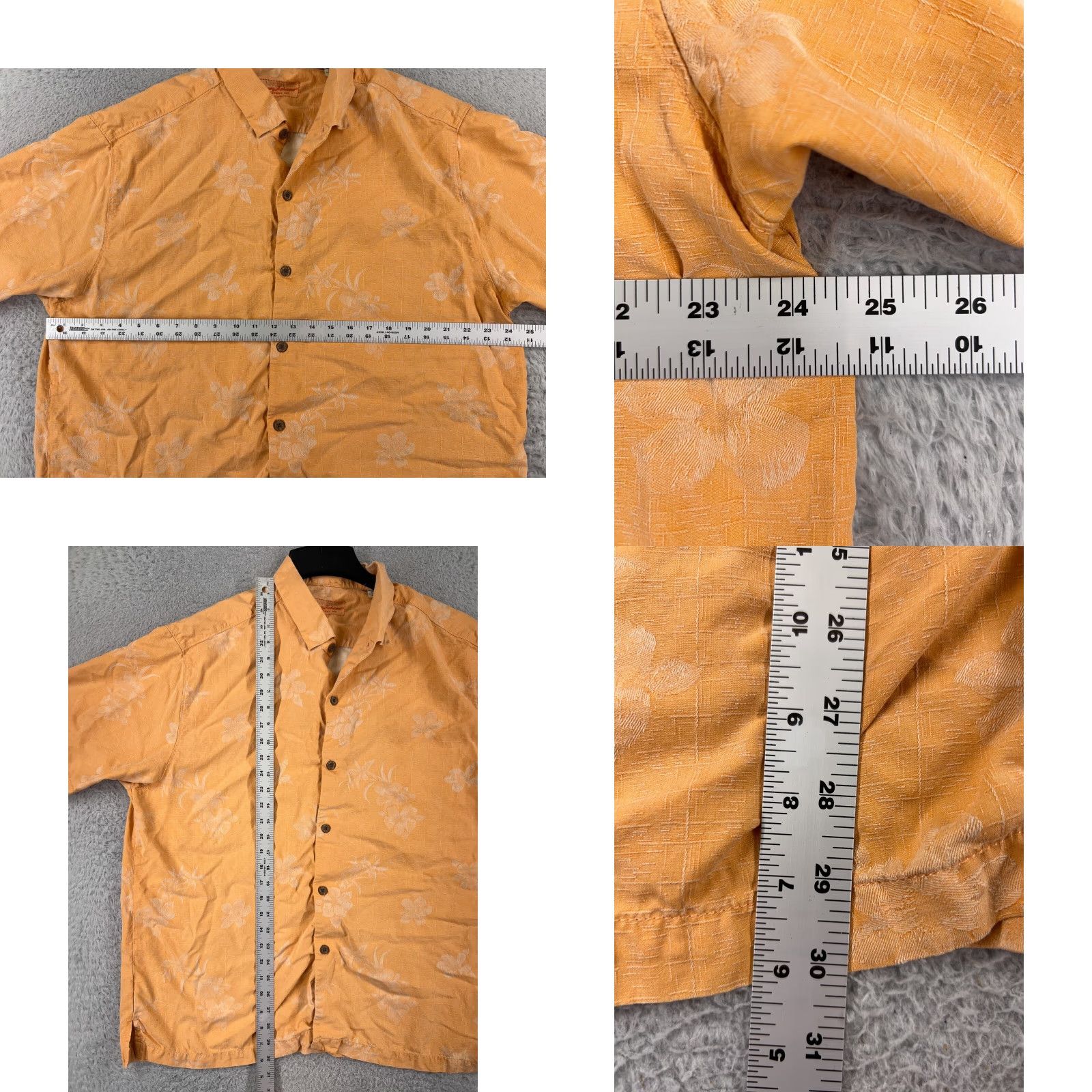 Tommy Bahama Tommy Bahama Shirt Mens XL Orange Floral Palm Island Silk Hawaiian Size US XL / EU 56 / 4 - 8 Thumbnail