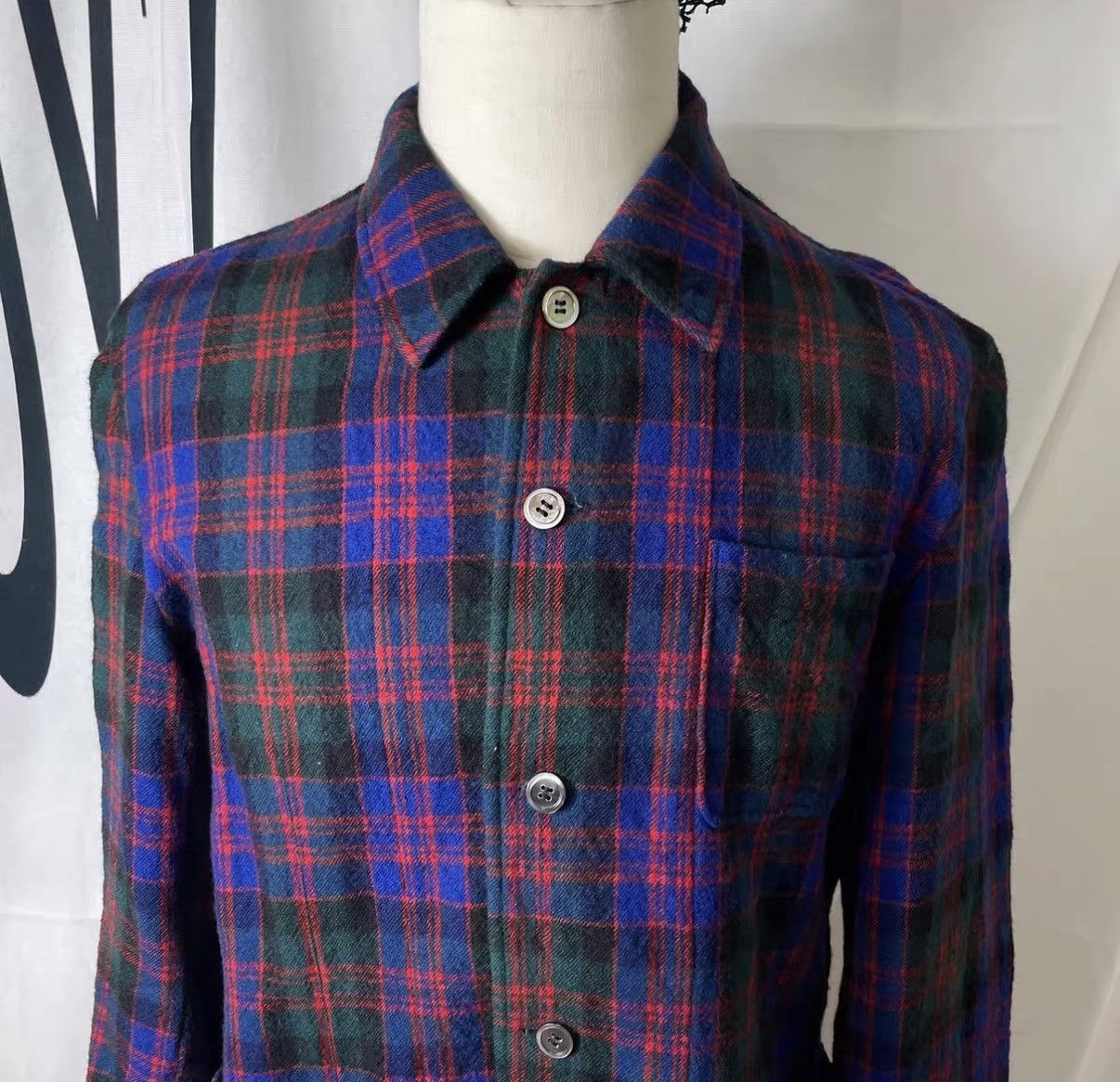 Comme des Garcons Homme Comme des Garçons Homme Purple Plaid Shirt J29 Size US M / EU 48-50 / 2 - 2 Thumbnail