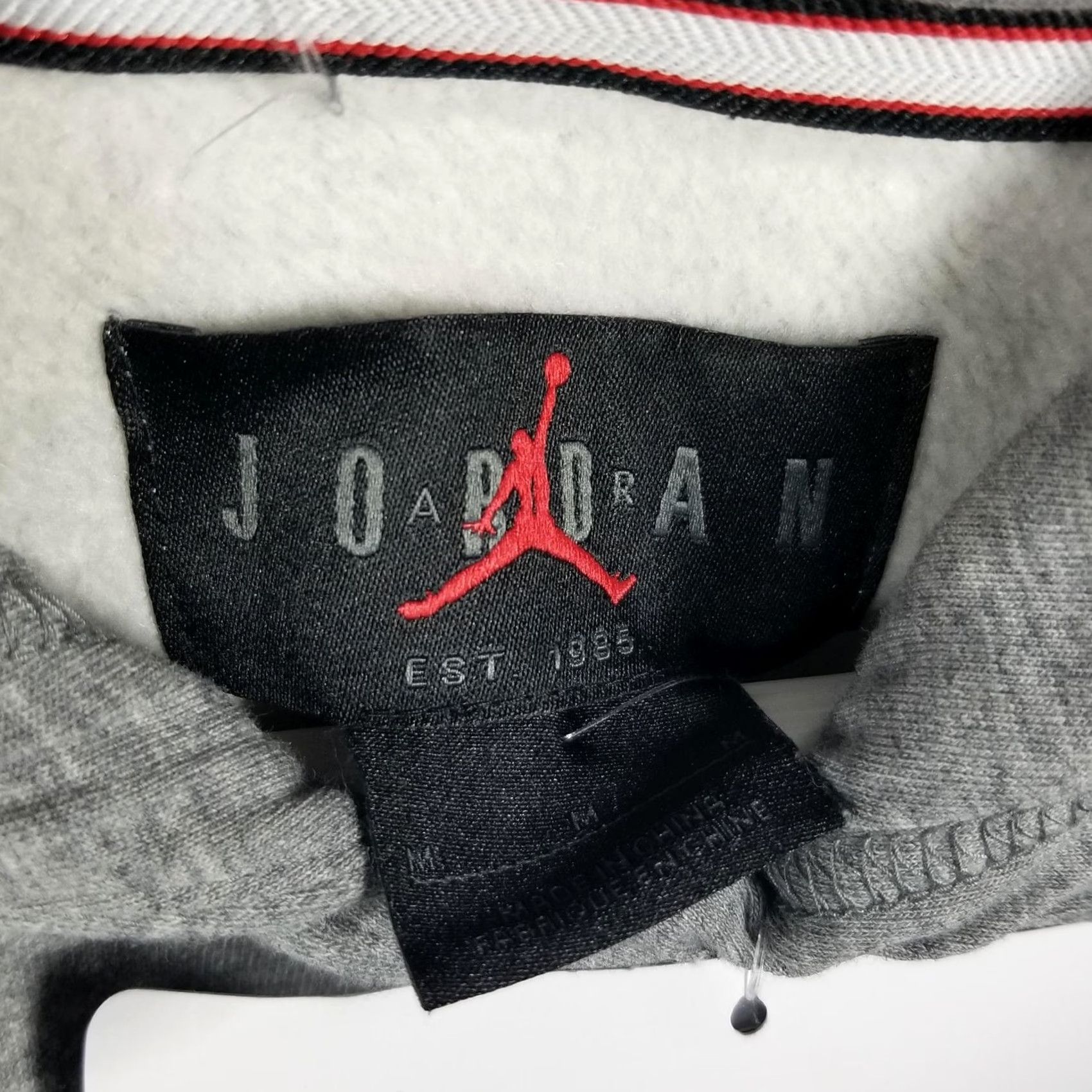 Jordan Brand Nike Jordan Brooklyn Fleece Hoodie Gray M Mens Pullover Hooded Kangaroo Pocket Embroidered Logo Size US M / EU 48-50 / 2 - 4 Thumbnail
