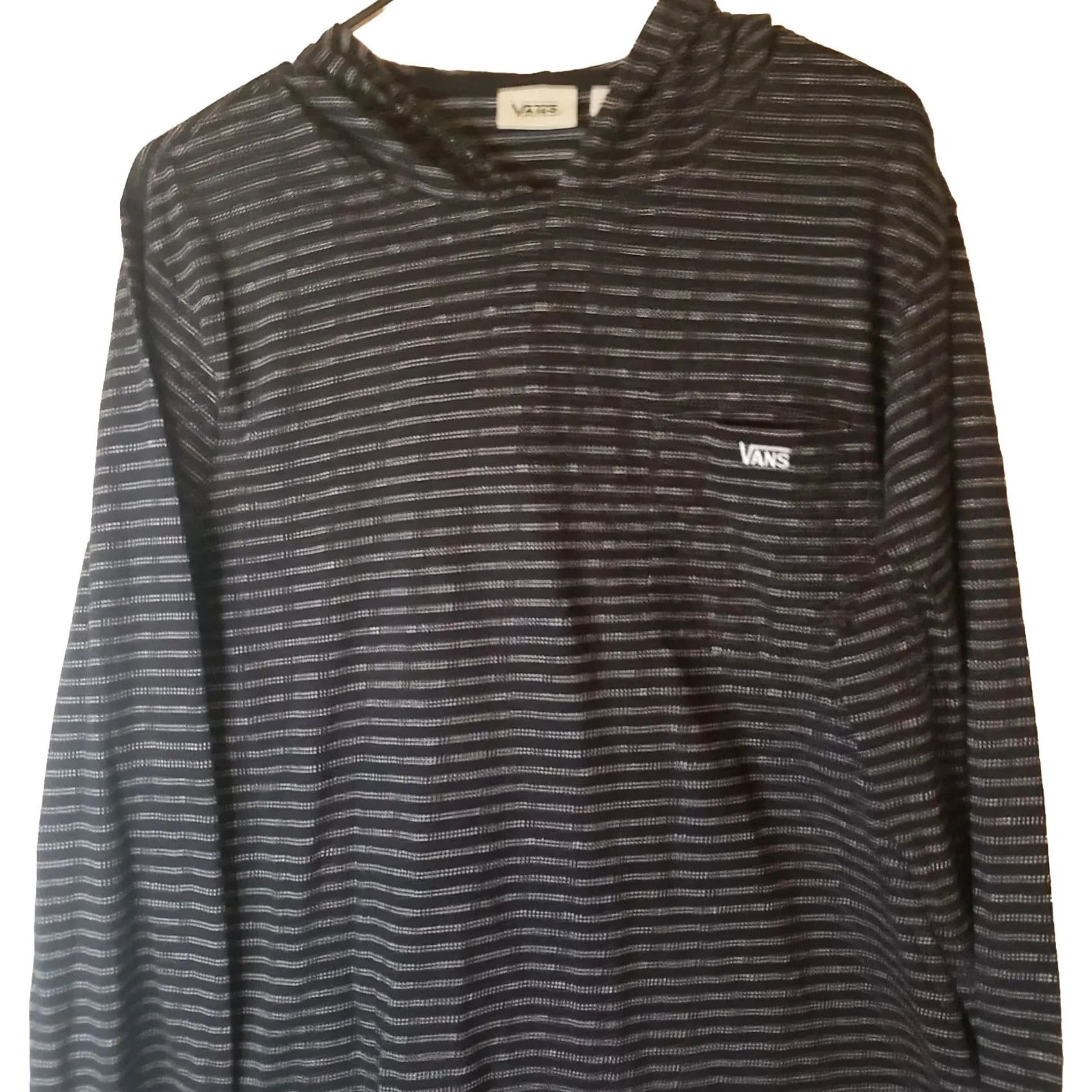 Vans VANS Hoodie Shirt Medium M Multicolor Striped Logo Long Sleeve Hooded Mens Size US M / EU 48-50 / 2 - 2 Thumbnail