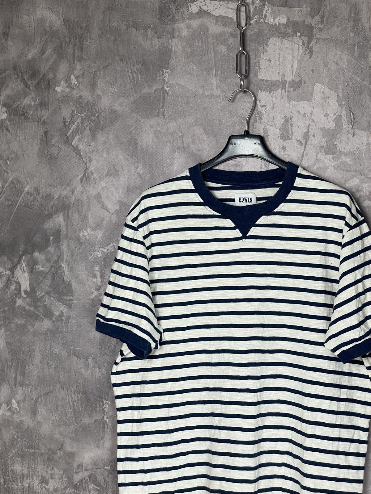 Edwin × Japanese Brand × Vintage Vintage T-Shirt Edwin Japanese Brand Striped Y2K Size US L / EU 52-54 / 3 - 3 Thumbnail