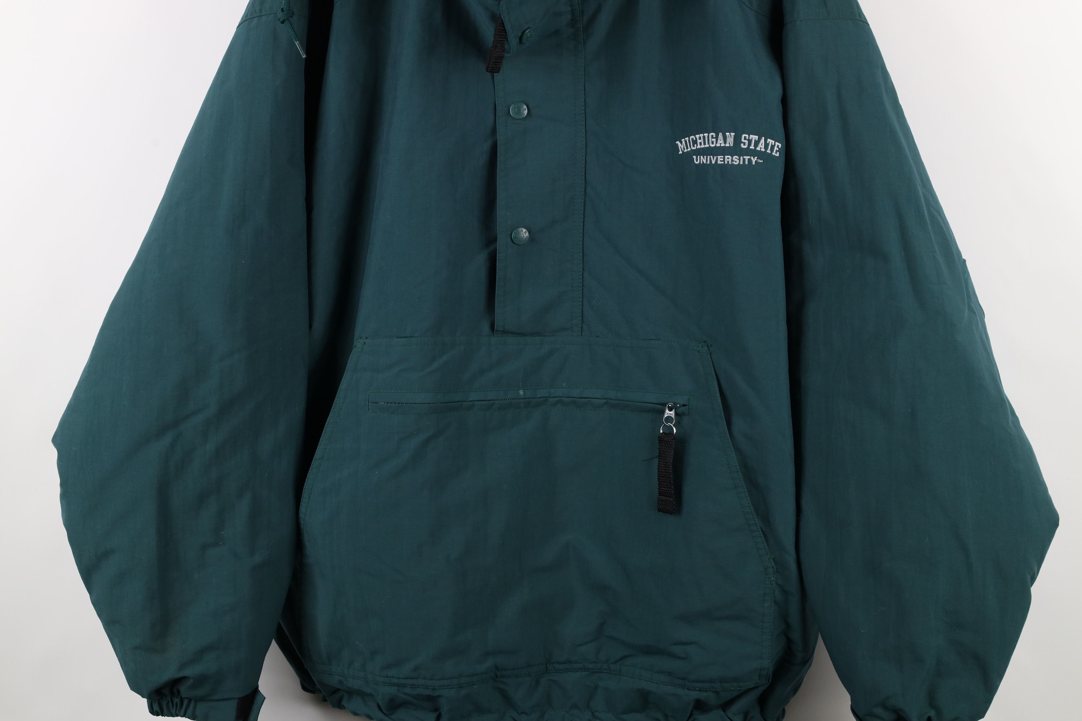 Vintage Vintage 90s Michigan University Lined Hooded Anorak Jacket Size US L / EU 52-54 / 3 - 3 Thumbnail
