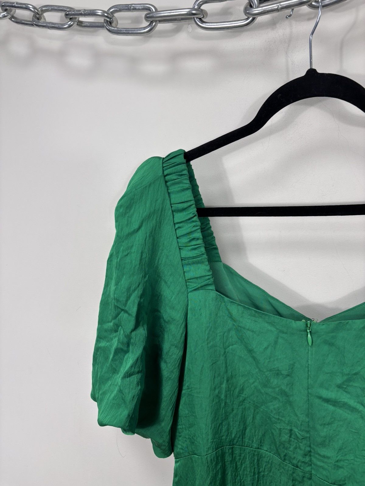 Sandro Sandro NWT Falbala Women’s Green Cut Out Short Sleeve Dress Size M / US 6-8 / IT 42-44 - 19 Thumbnail