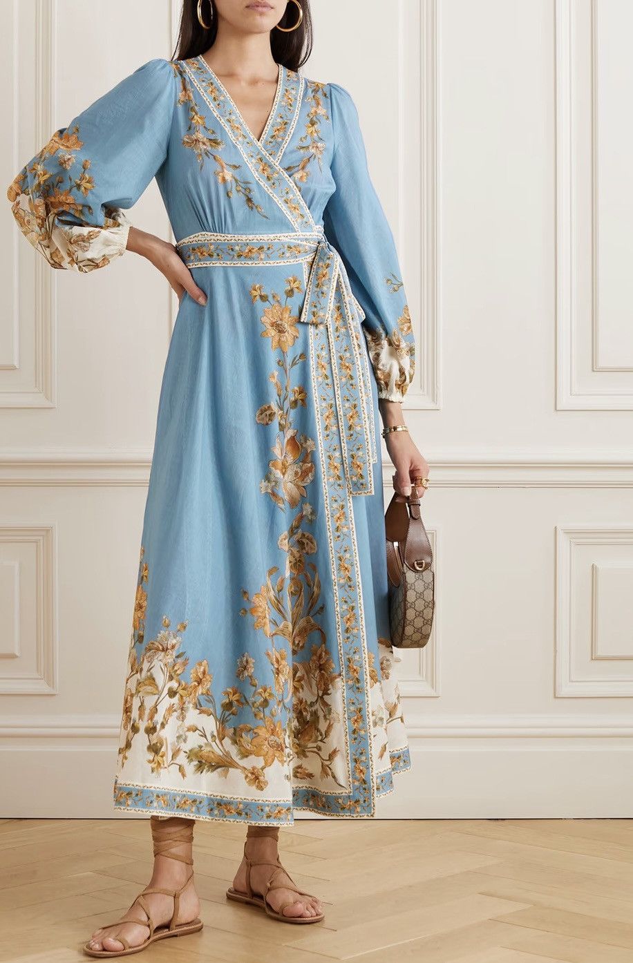 Zimmermann Zimmermann iconic floral pattern belted poplin maxi dress Size S / US 4 / IT 40 - 2 Thumbnail
