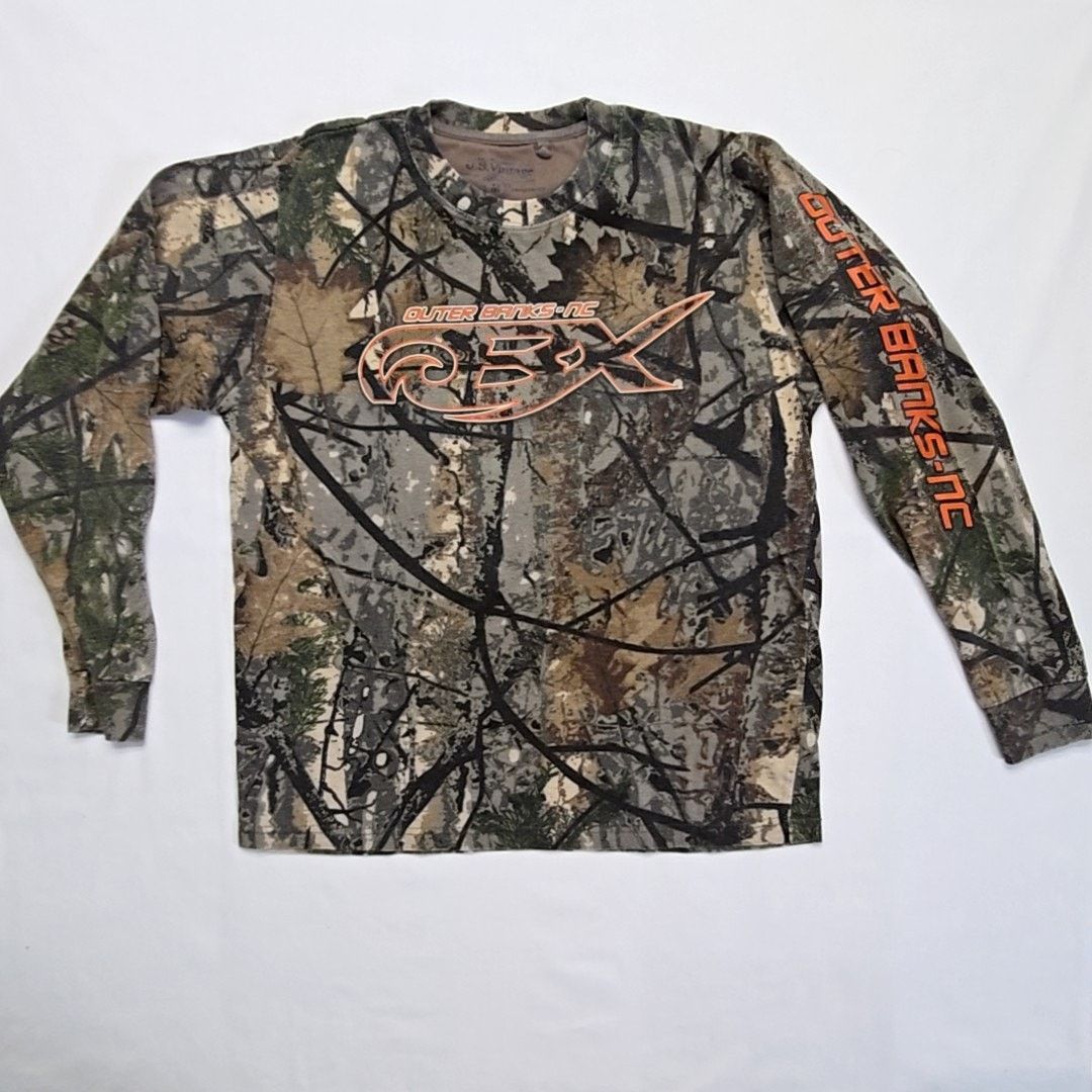 Other Y2K Camo Long Sleeve Shirt Outer Banks North Carolina Tee M Size US M / EU 48-50 / 2 - 1 Thumbnail