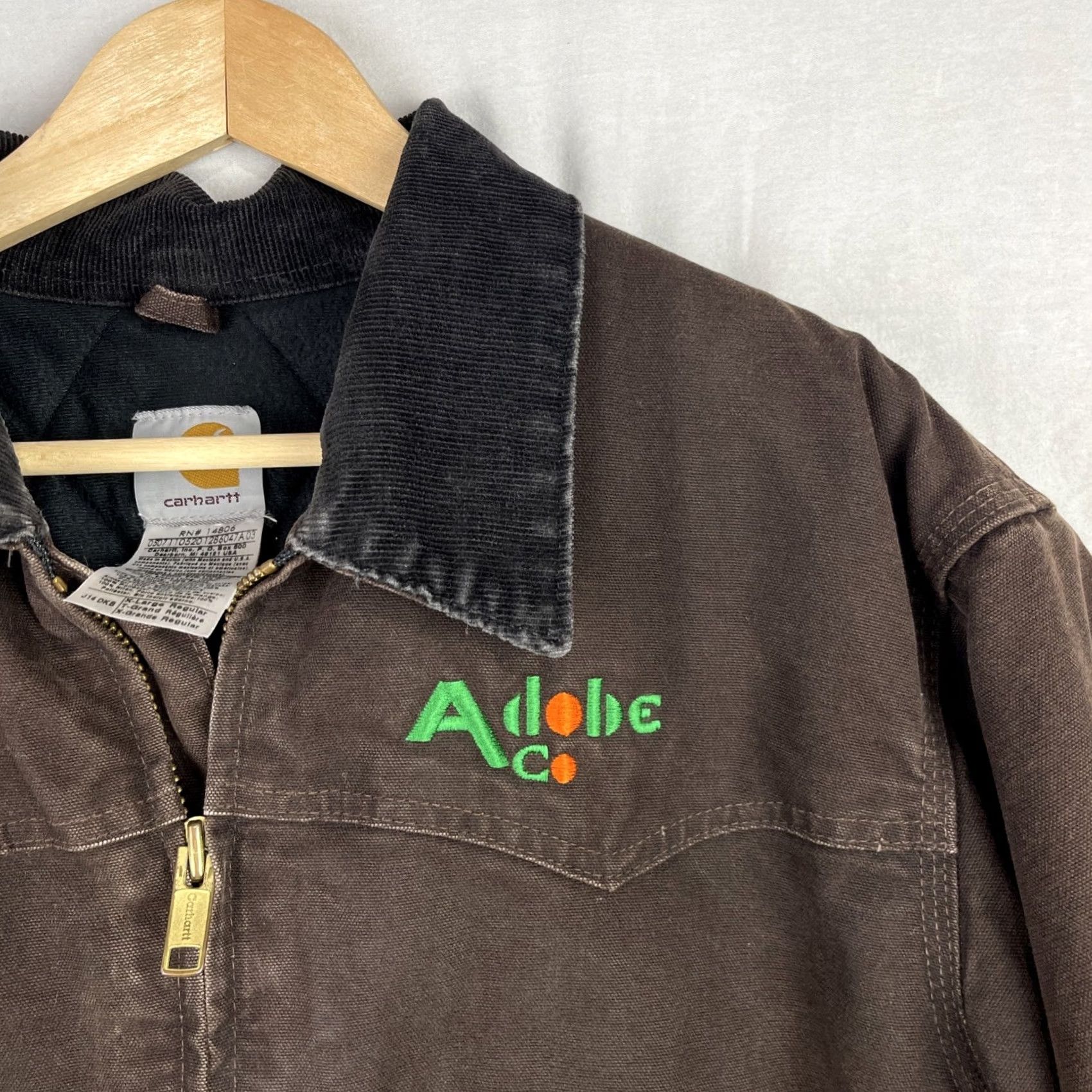 Carhartt Vintage Carhartt Jacket Mens XL Brown Santa Fe Lined Quilted Corduroy Collar J14 DKB Jacket Size US XL / EU 56 / 4 - 3 Thumbnail