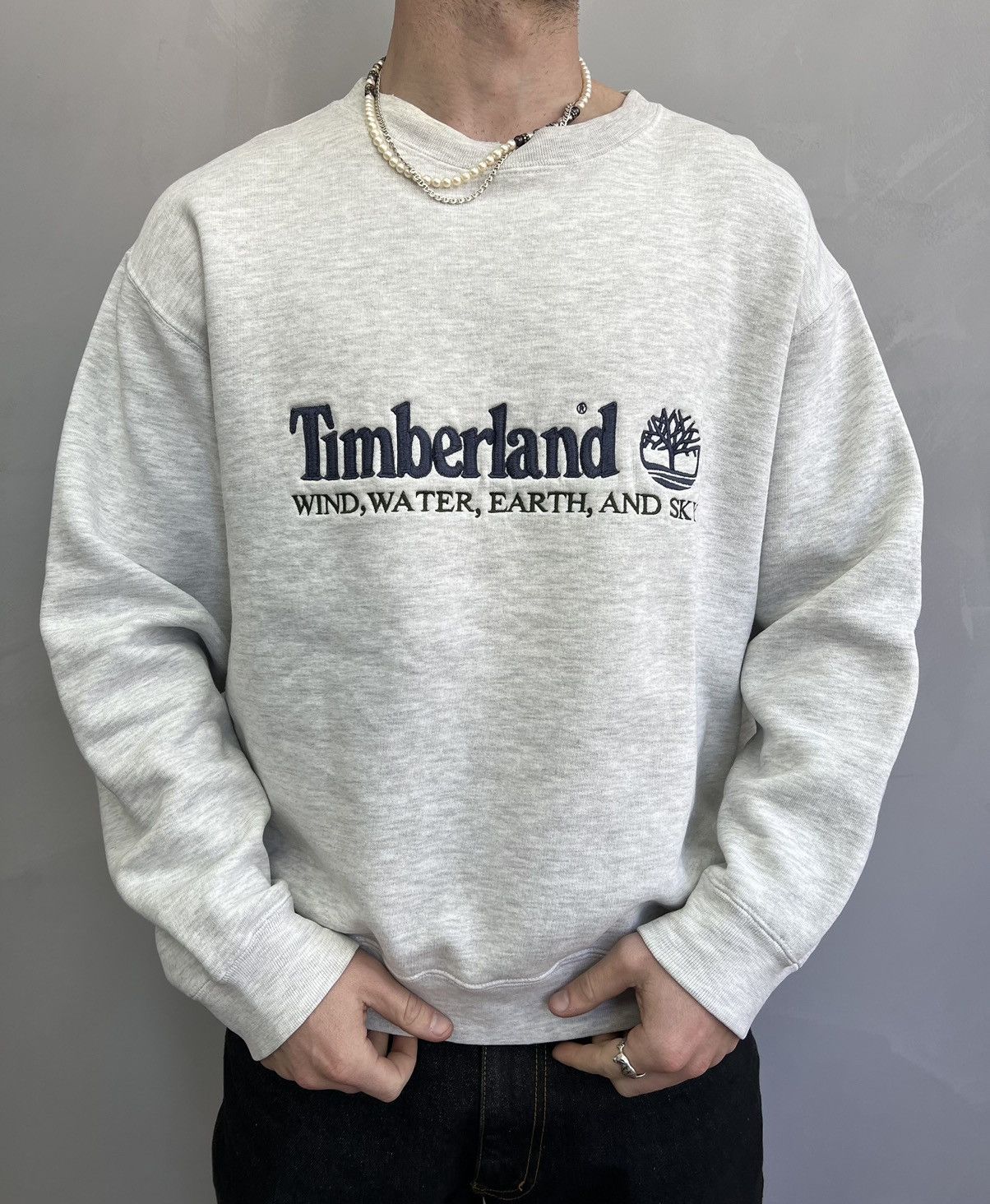 Timberland × Vintage Vintage BOXY Sweatshirt Timberland Weathergear Crewneck Size US L / EU 52-54 / 3 - 1 Thumbnail
