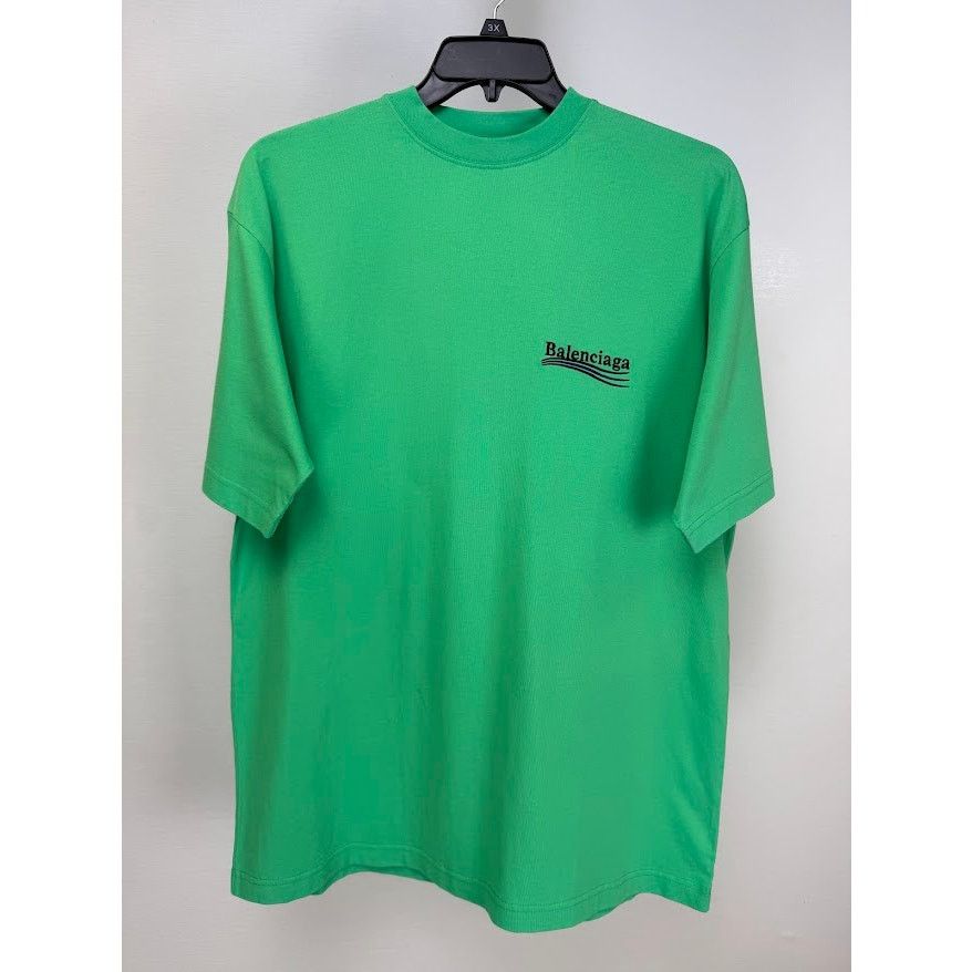 Balenciaga o1rshd1 Em Political Campaign Vintage Jersey T-Shirt Green Size US XS / EU 42 / 0 - 2 Thumbnail