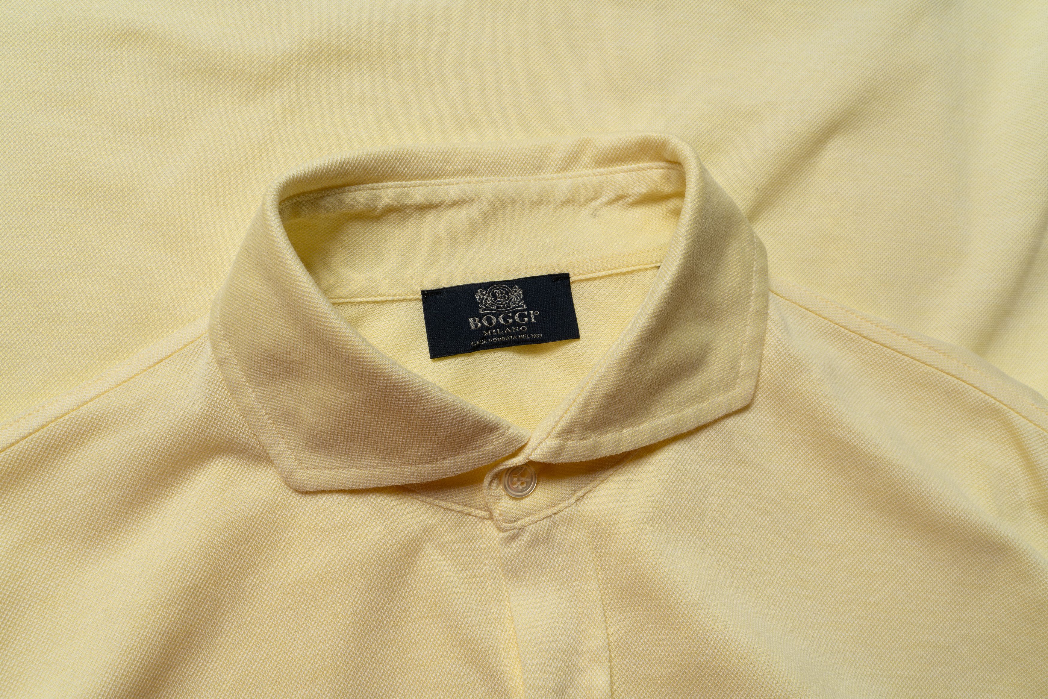 Boggi 🔵 BOGGI MILANO Yellow Cotton Button Up shirt Size US L / EU 52-54 / 3 - 2 Thumbnail