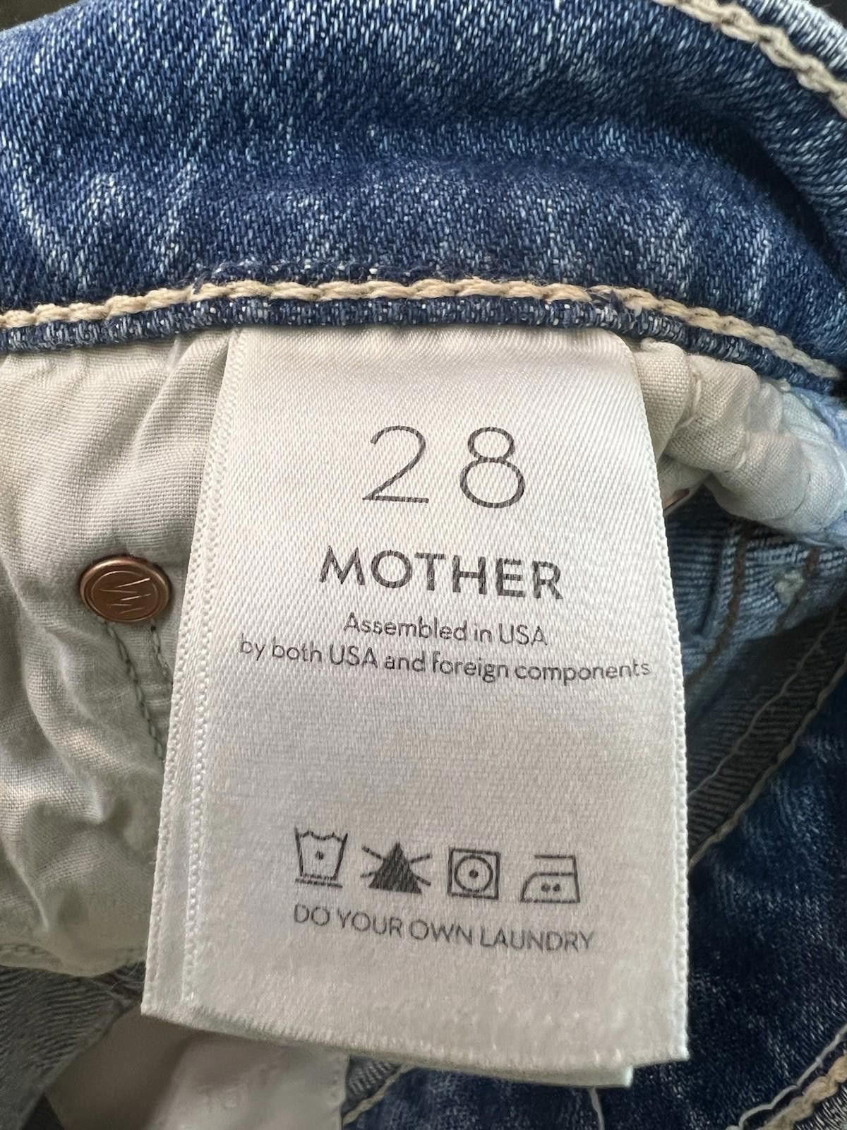 Indian Motorcycle MOTHER Superior The Rambler Ankle Distressed Jeans Size 28 Size 28" / US 6 / IT 42 - 12 Thumbnail