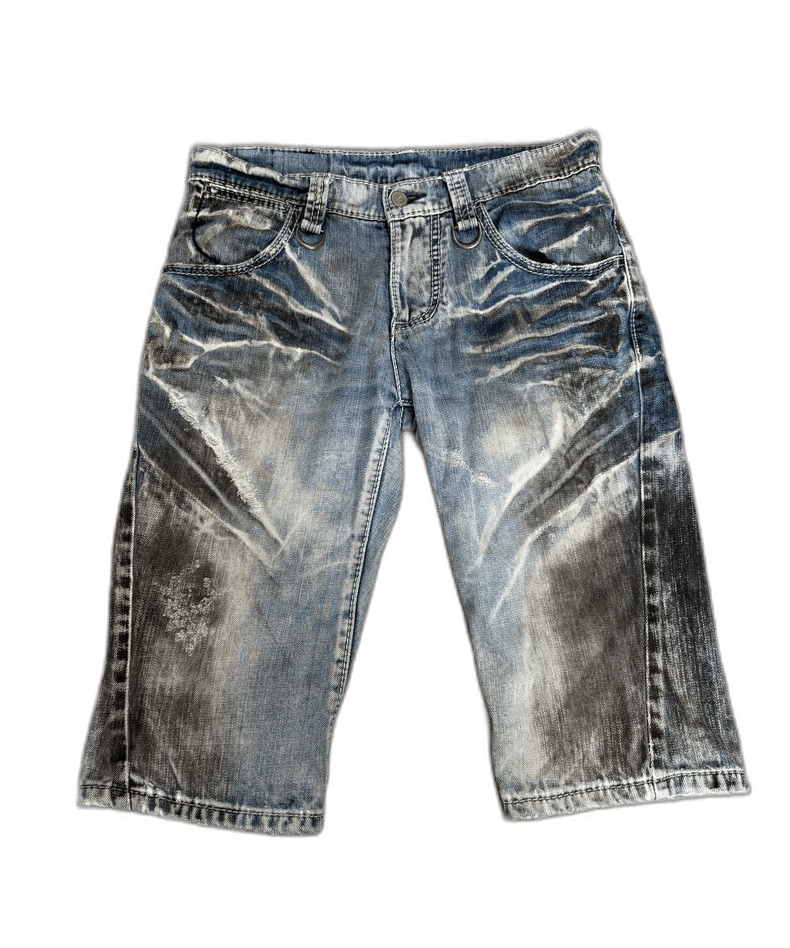 Yohji Yamamoto Vintage Distressed Denim Shorts Size US 31 - 1 Thumbnail